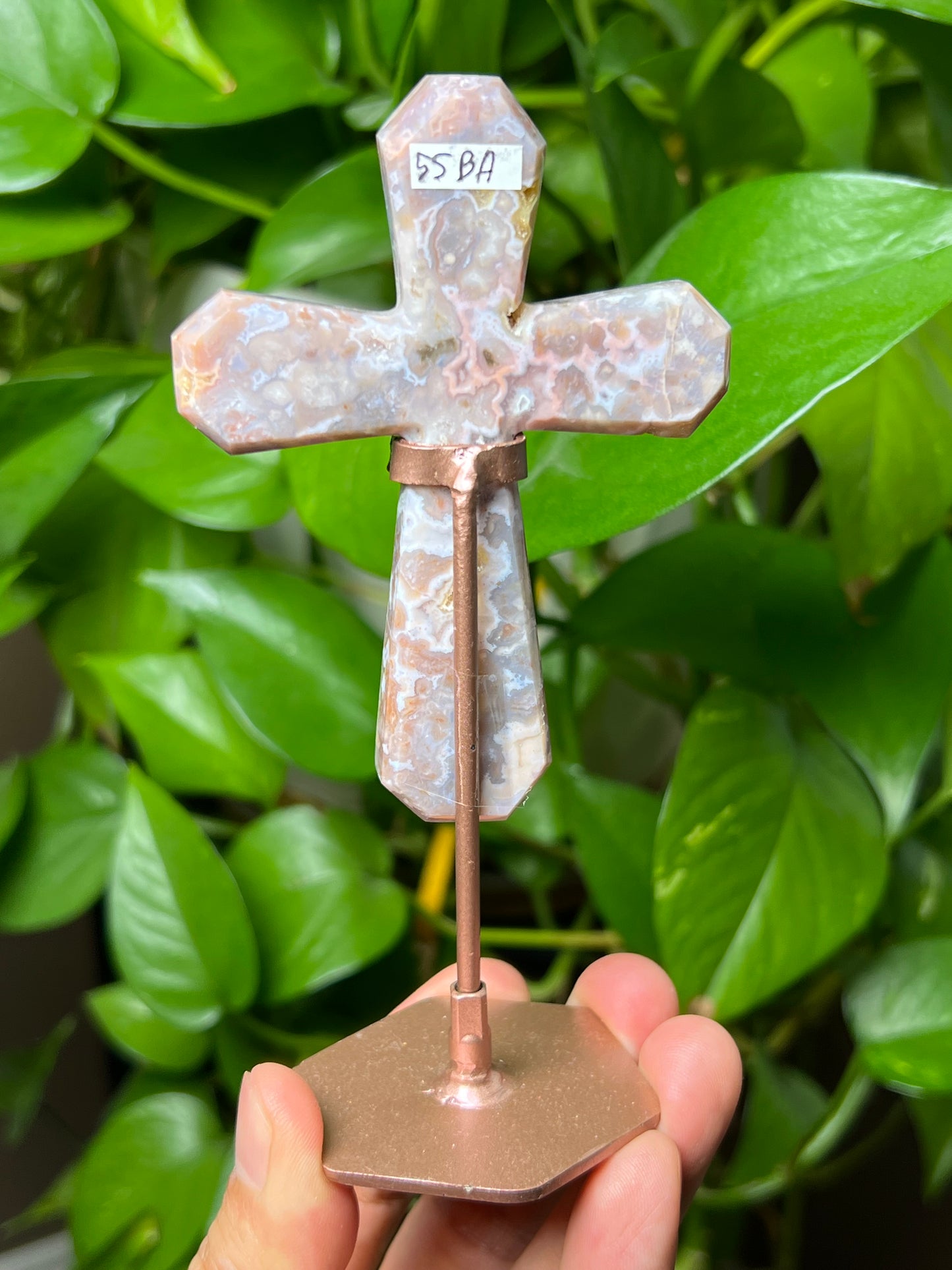 Sumatra Plume Agate Cross