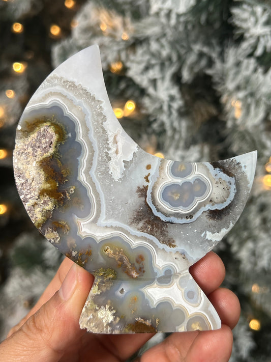 Scenic Moss Agate Moon