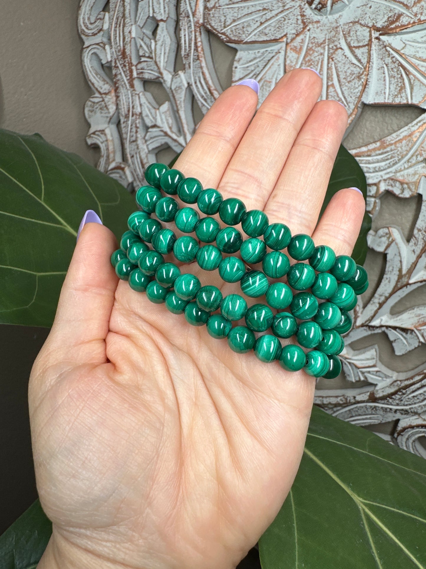 Malachite Beaded Bracelet(8mm)