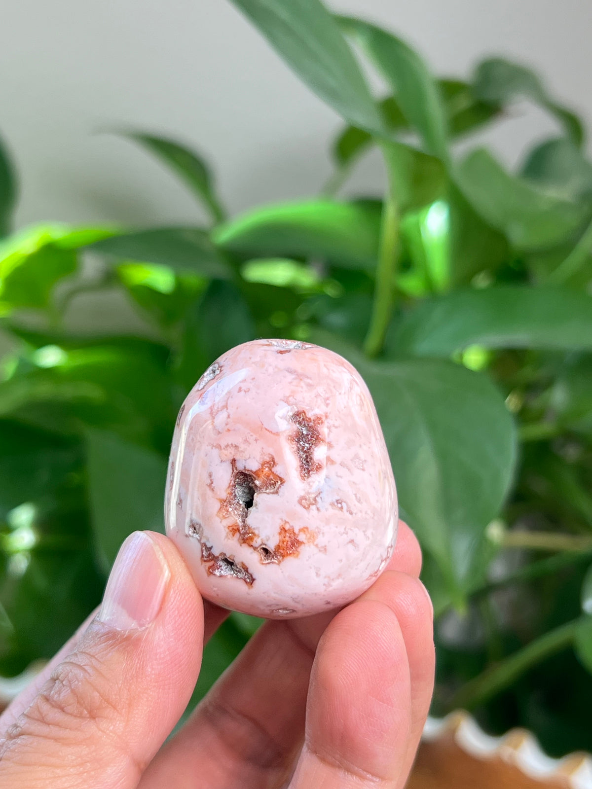 Pink Carnelian Tumble: H