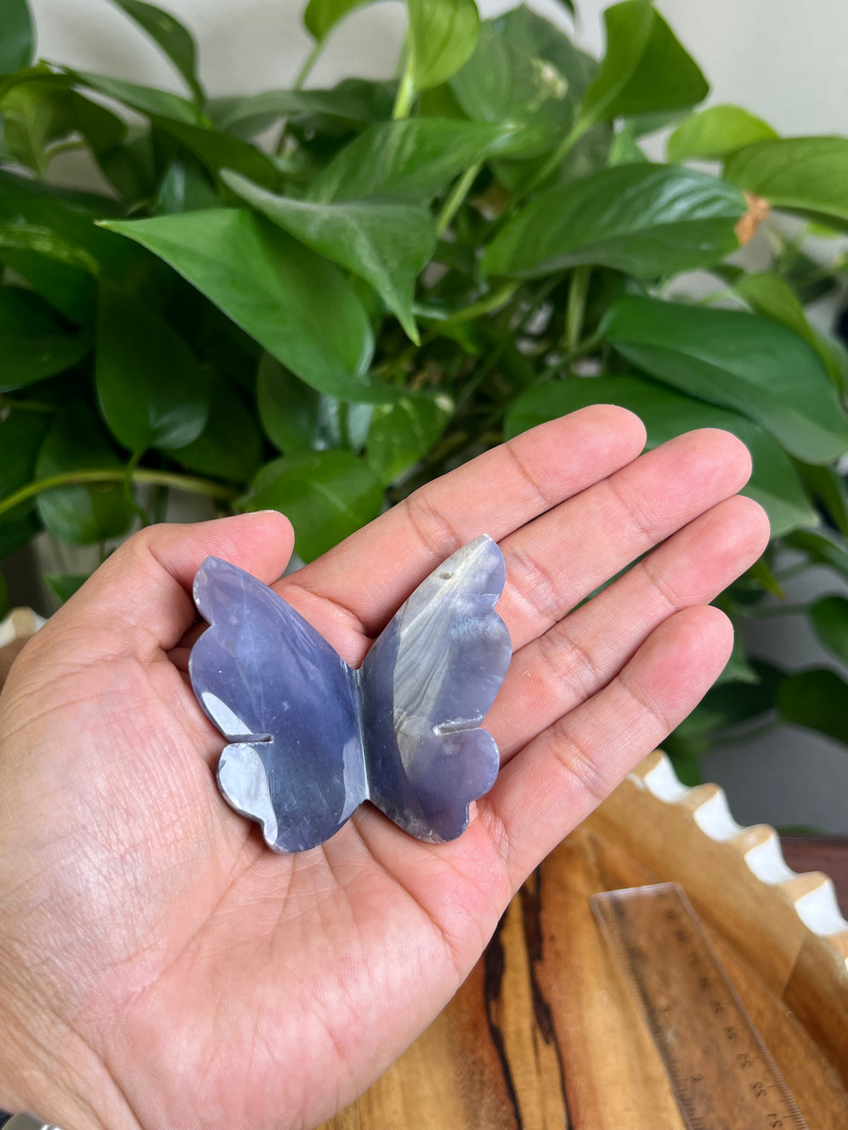 Purple Chalcedony 3D Butterfly: CB