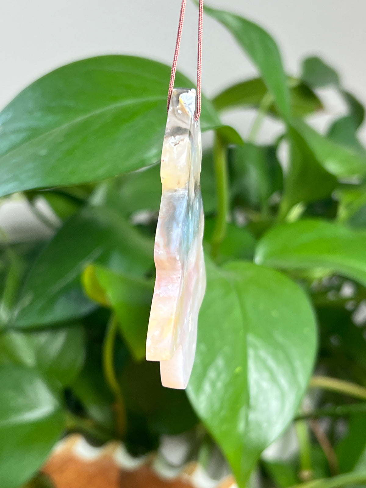 Rainbow Plume Agate Ornament Tree:  AU