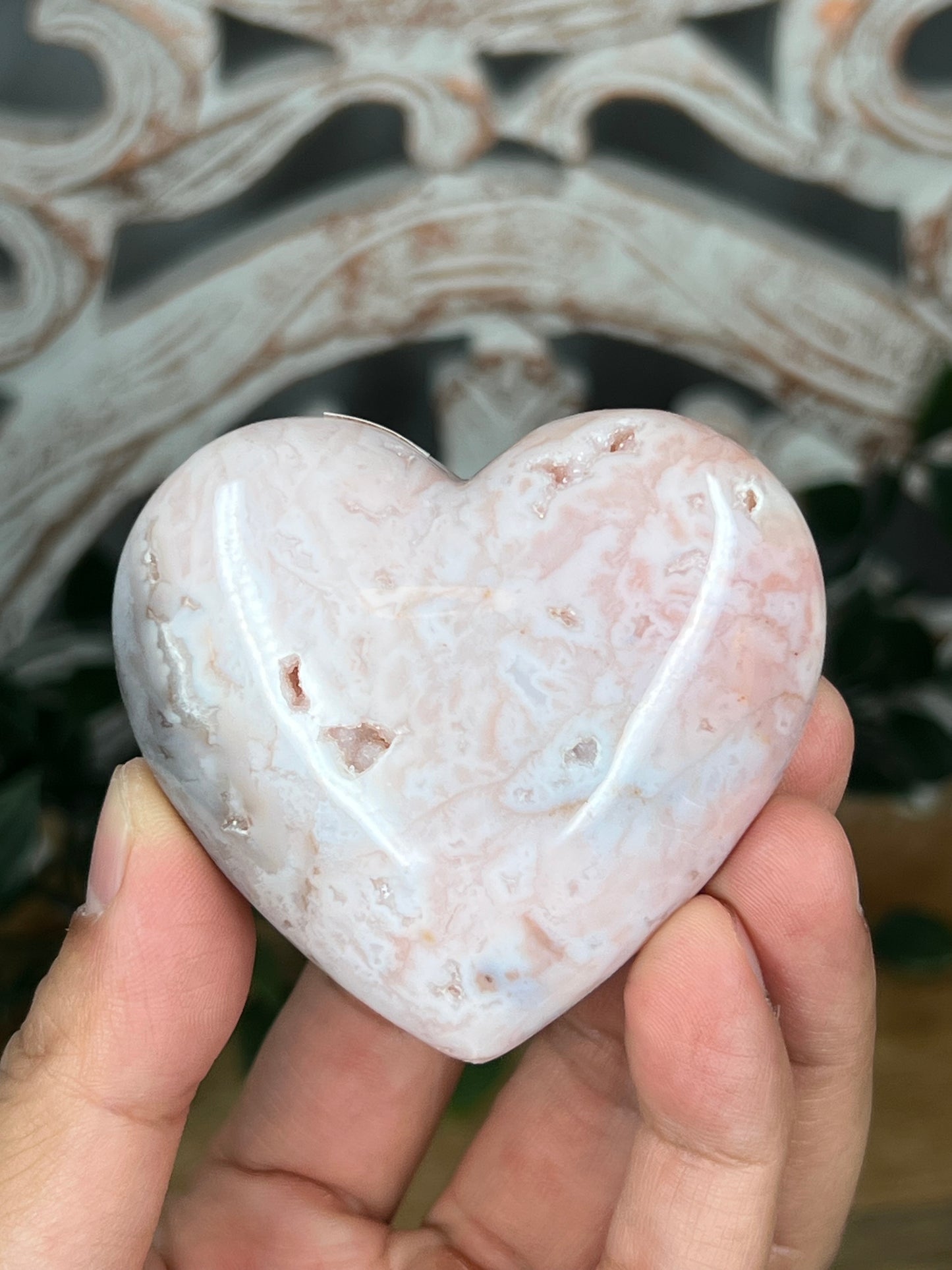 Pink Carnelian Heart