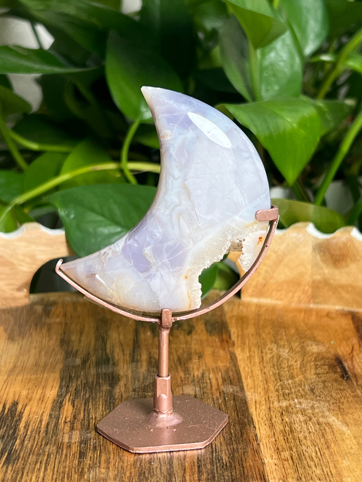 Sumatra Plume Agate Moon: RZ