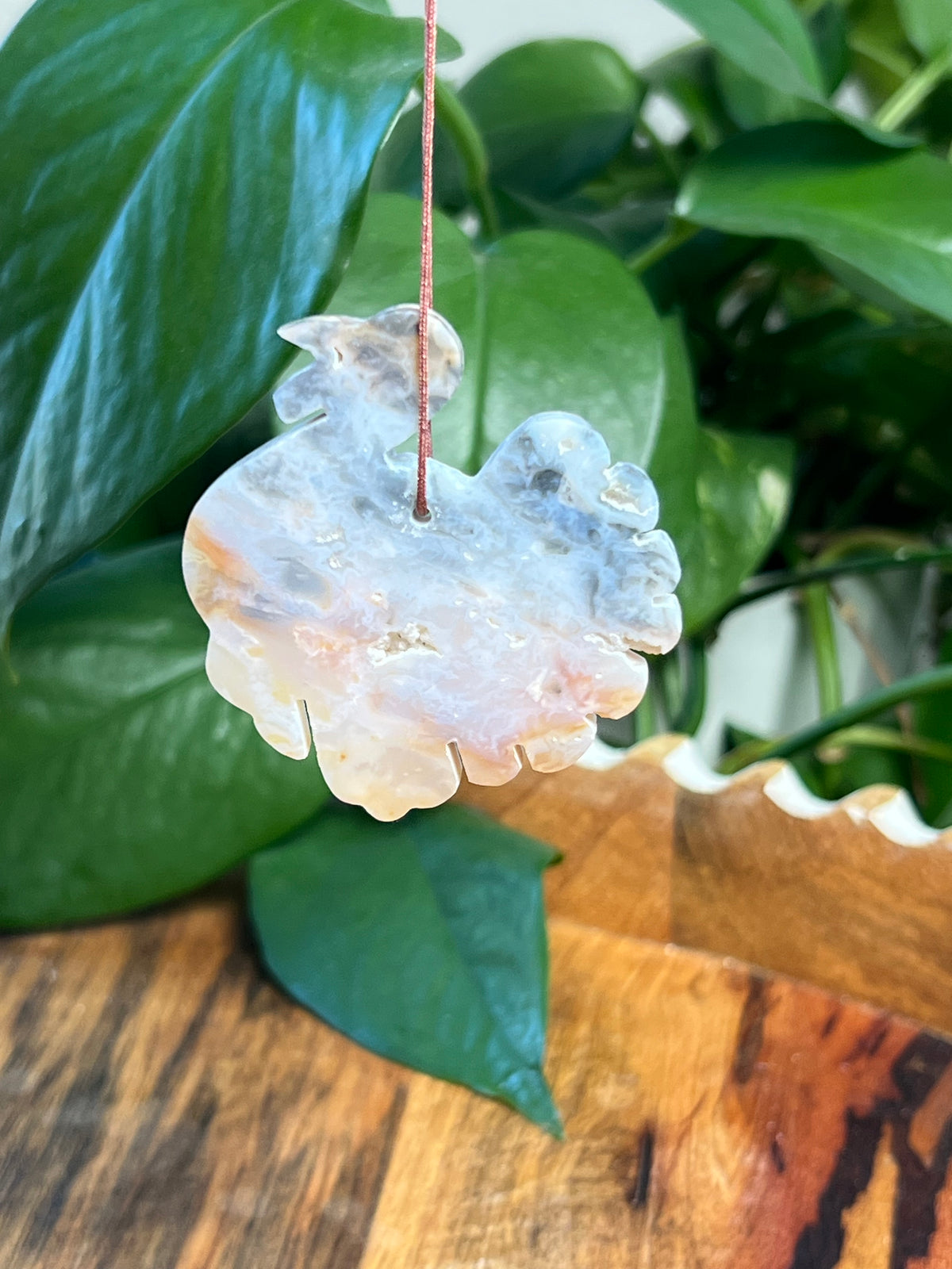 Rainbow Plume Agate Turkey Ornaments