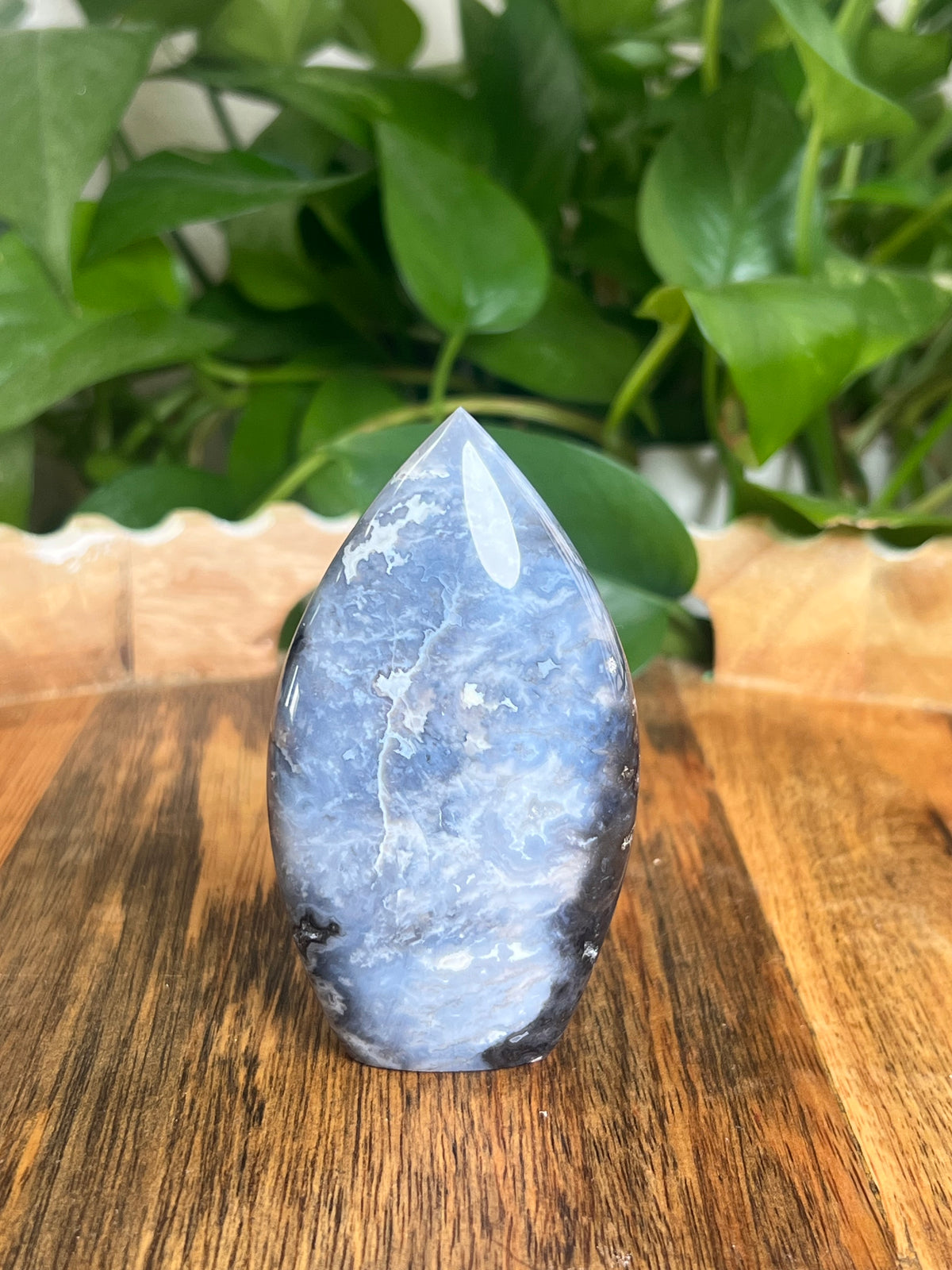 Blue Plume Agate Flame: NK