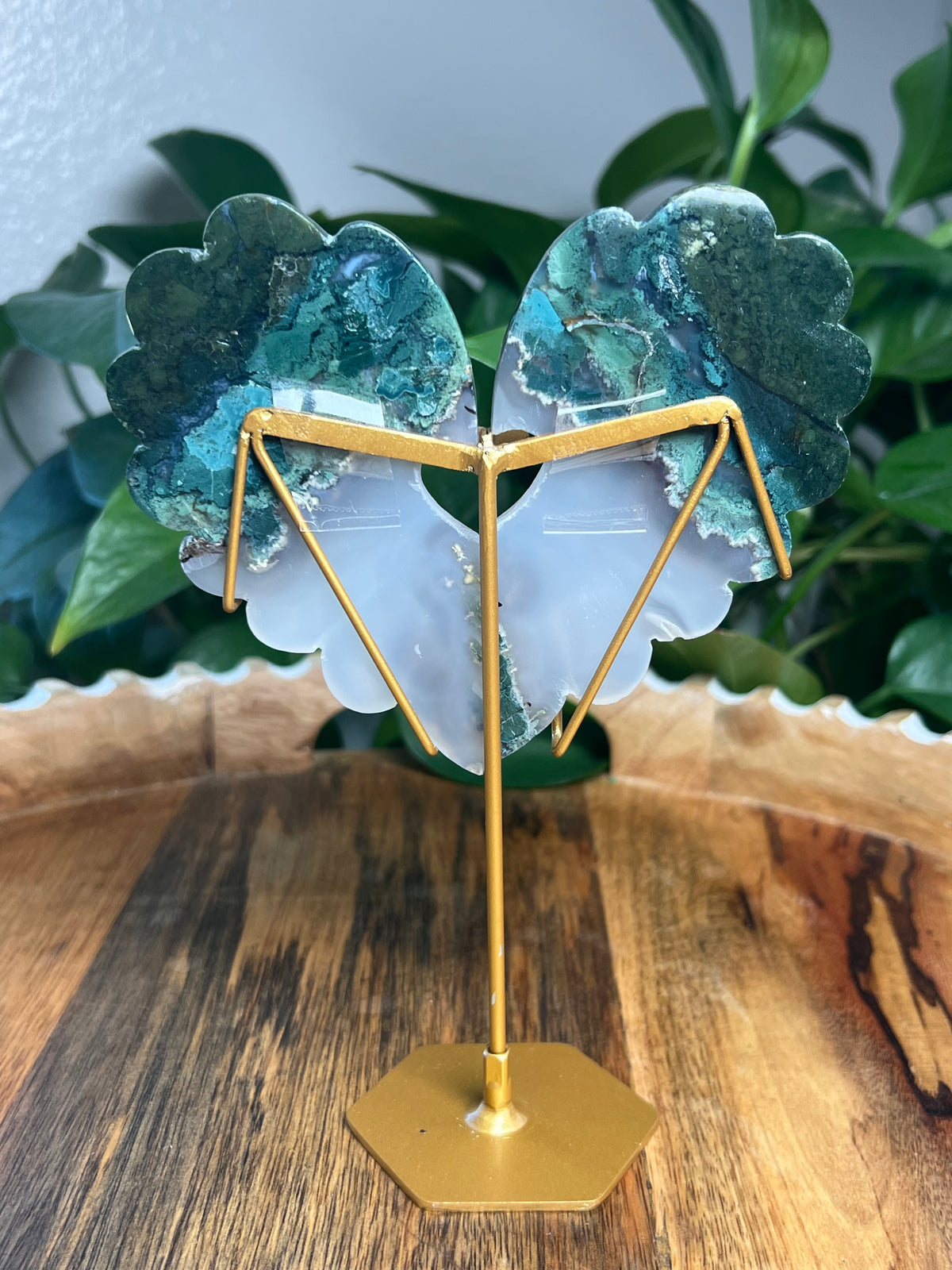 Green Moss Agate Wings: LM