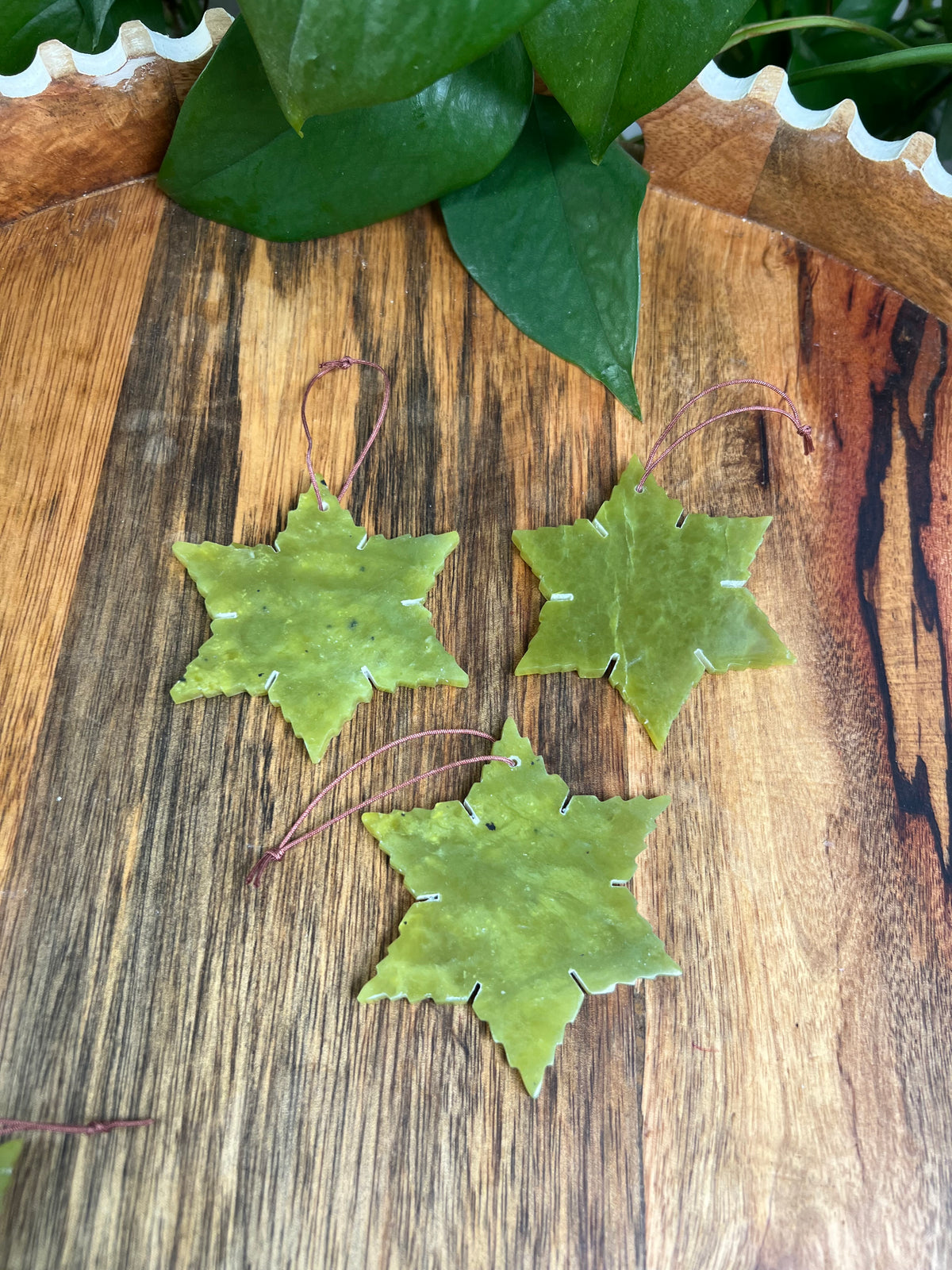 Idocrase Snowflake Ornaments