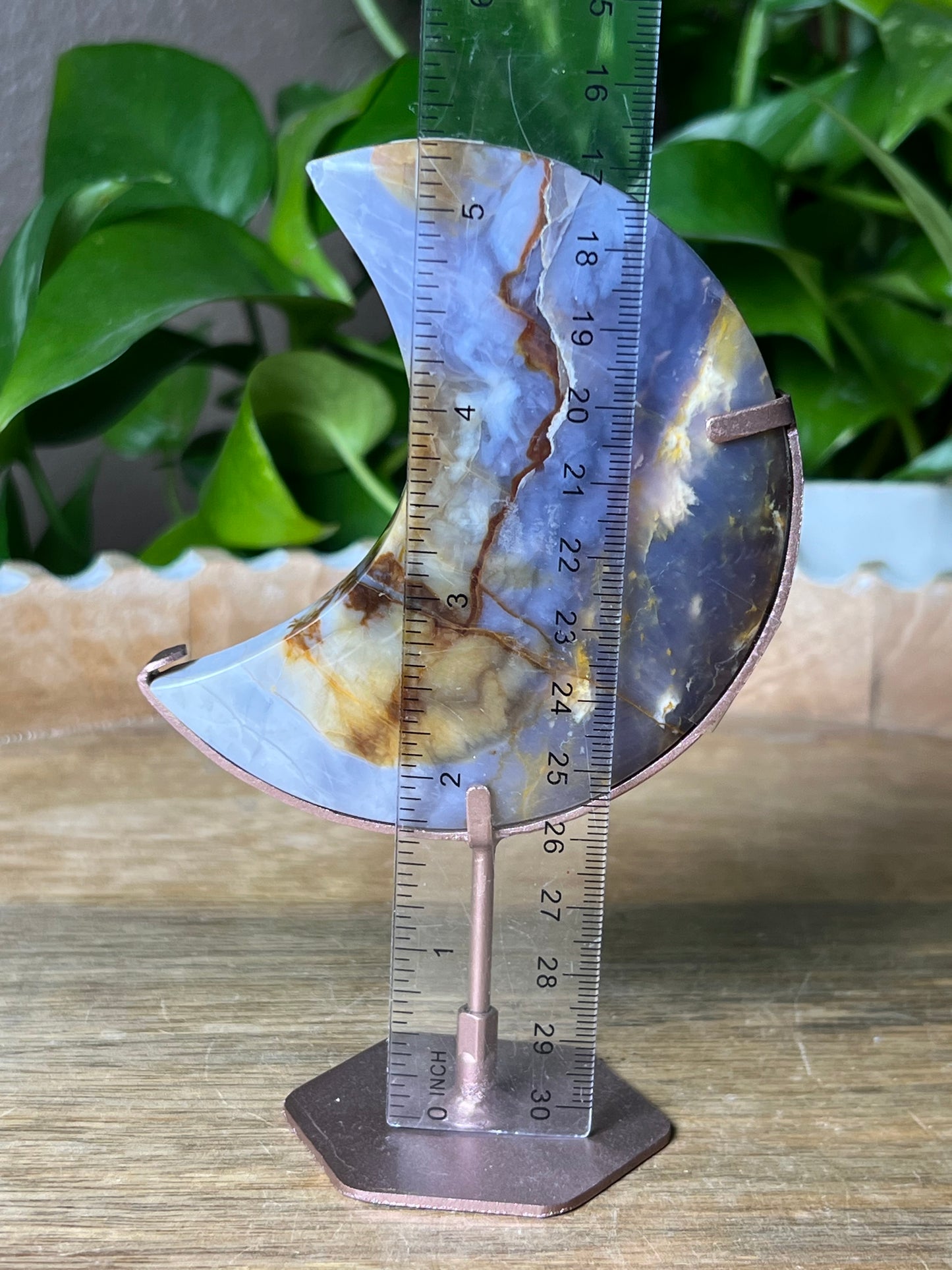 Purple Chalcedony Moon