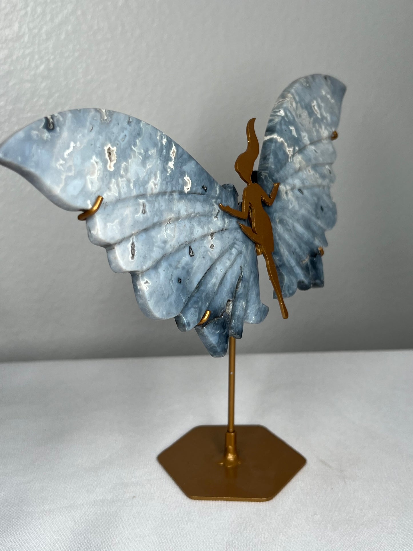 Blue Plume Agate Wings