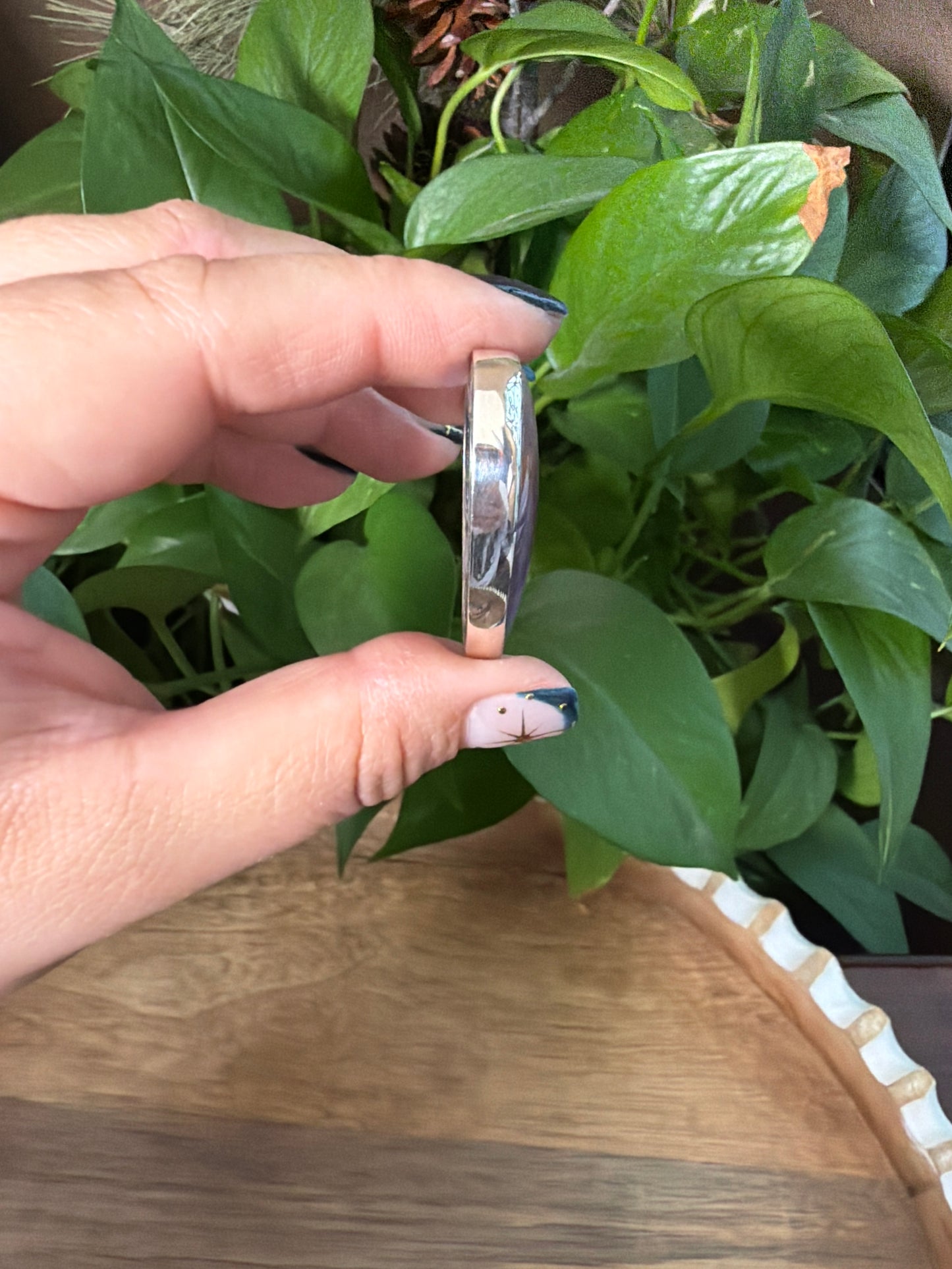 Purple Chalcedony Heart Pendant