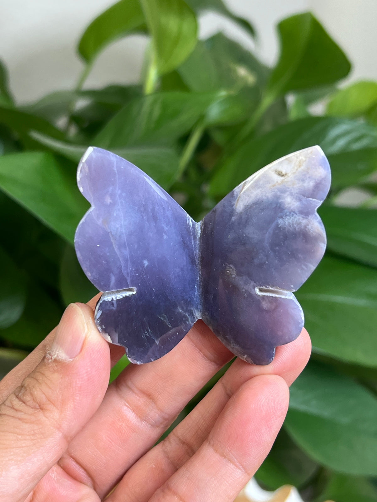 Purple Chalcedony 3D Butterfly: CA