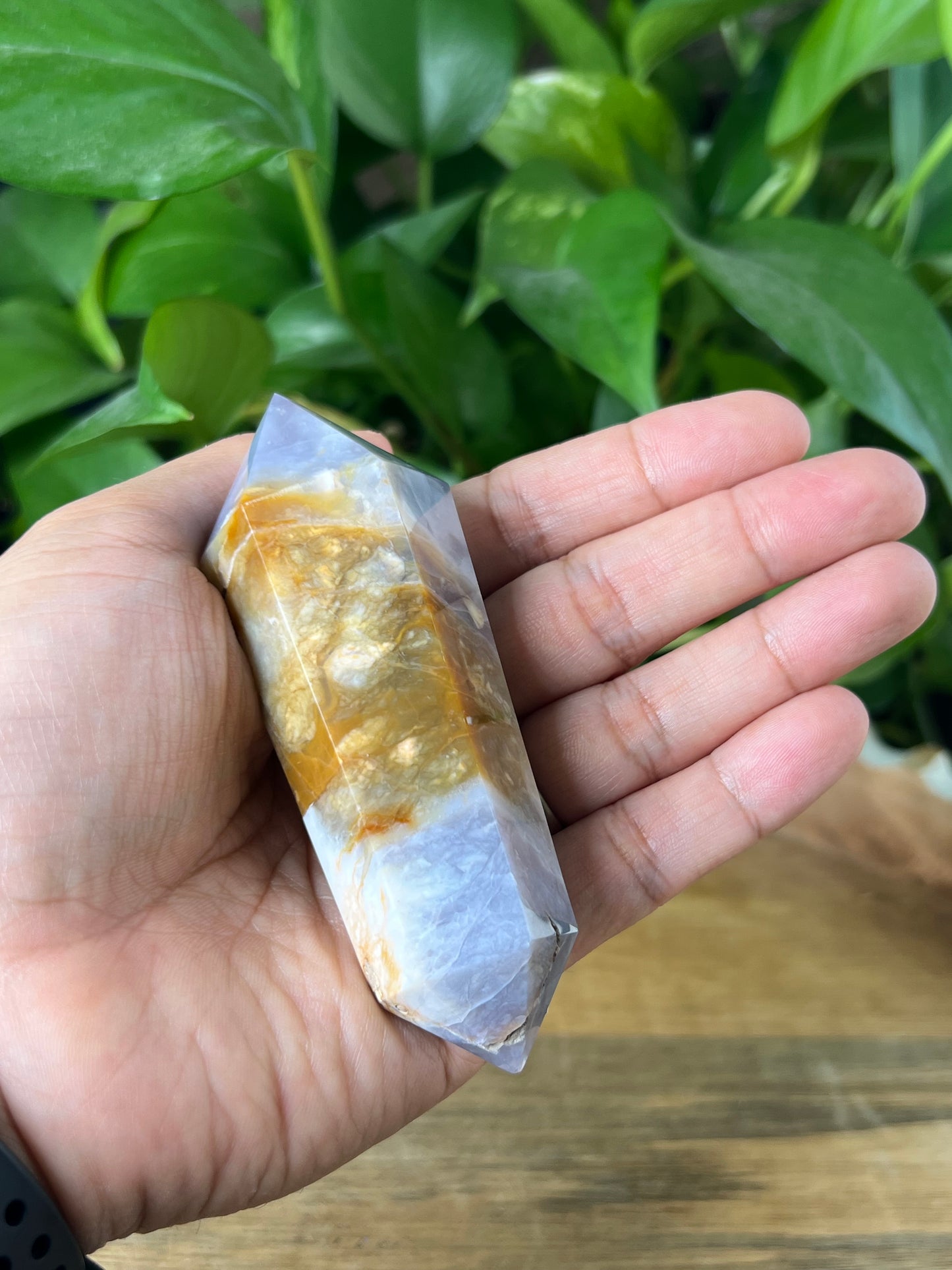 Purple Chalcedony Double Point