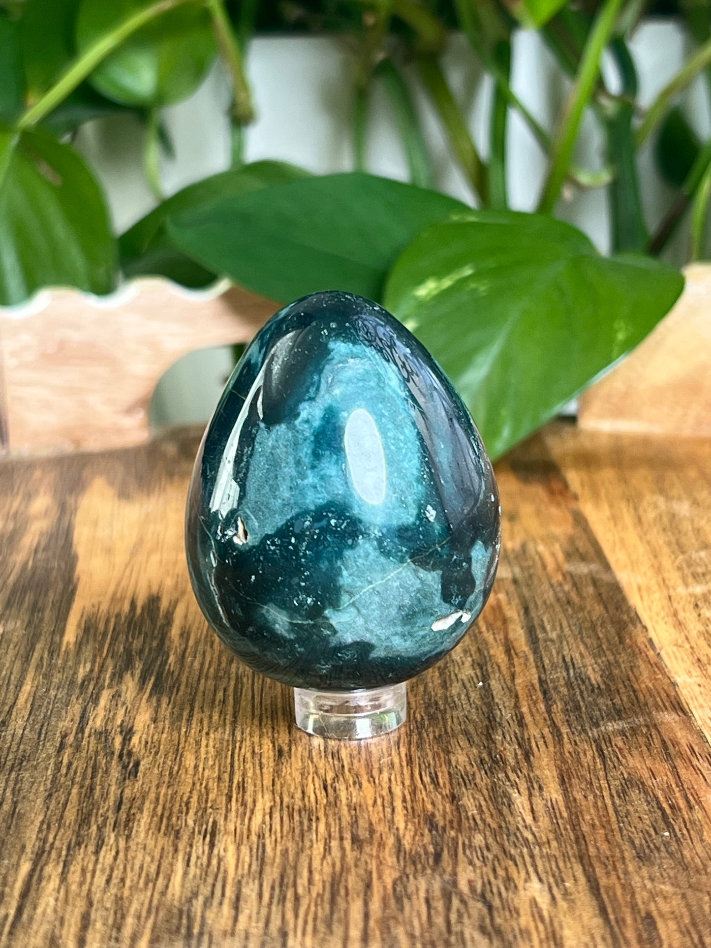 Blue Green Jasper Egg: RS