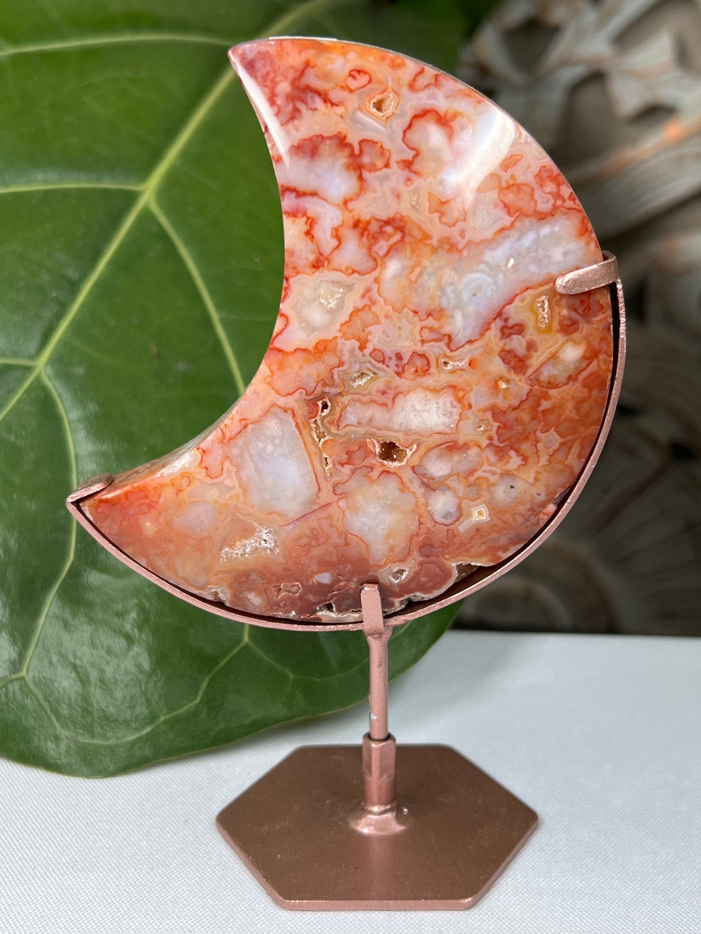 Pink Carnelian Moon