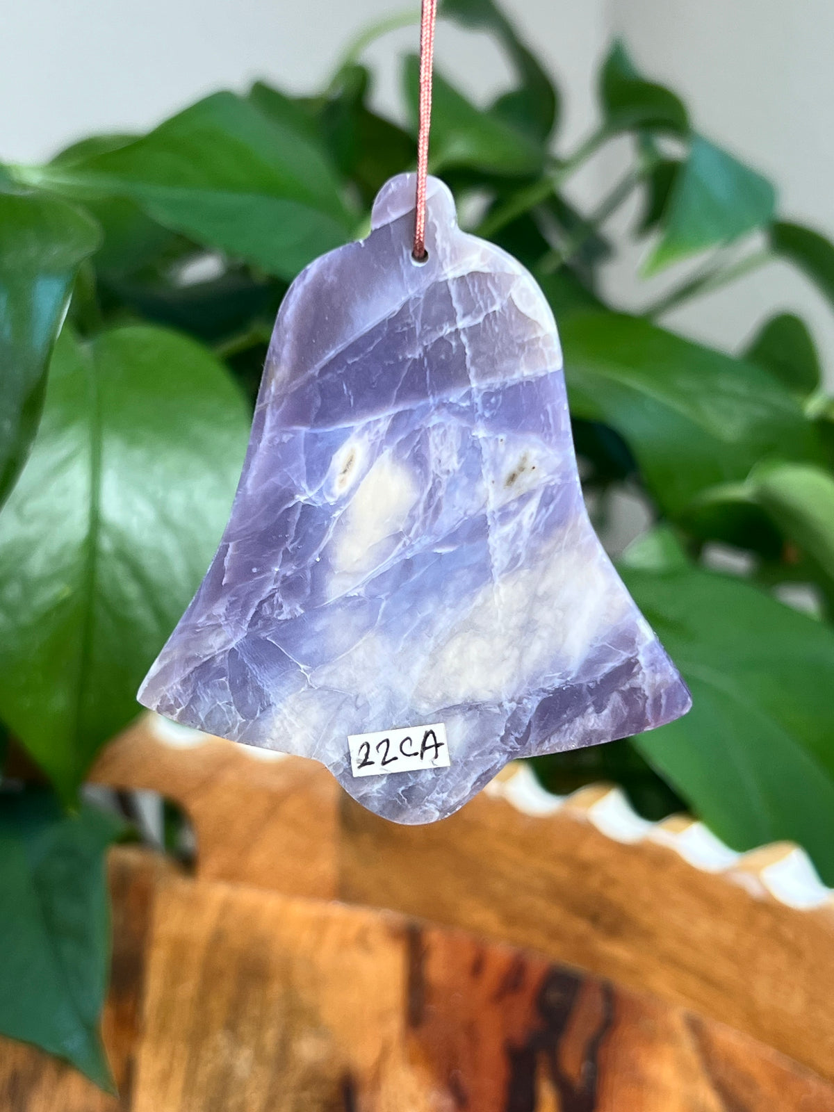 Purple Chalcedony Bell Ornaments