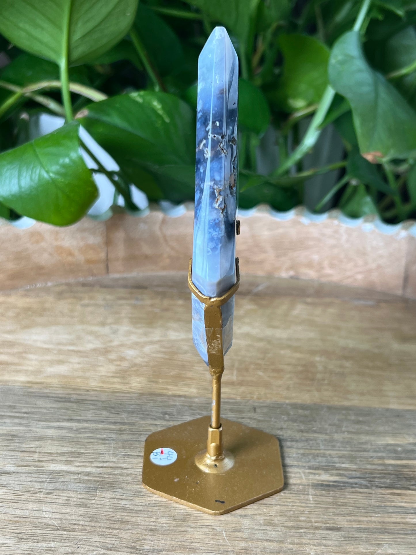 Blue Plume Agate Diamond