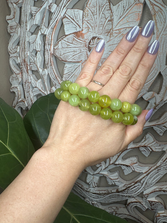 Idocrase Beaded Bracelet (12mm)