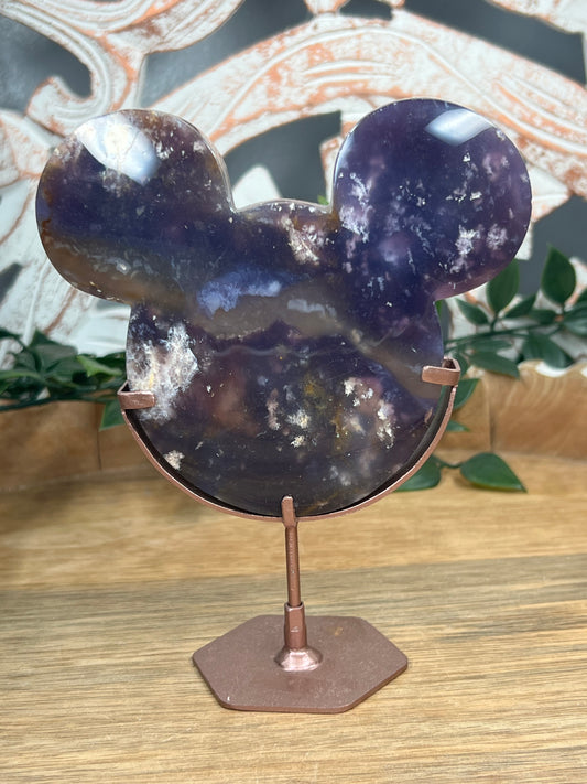 Purple Chalcedony Cat Head
