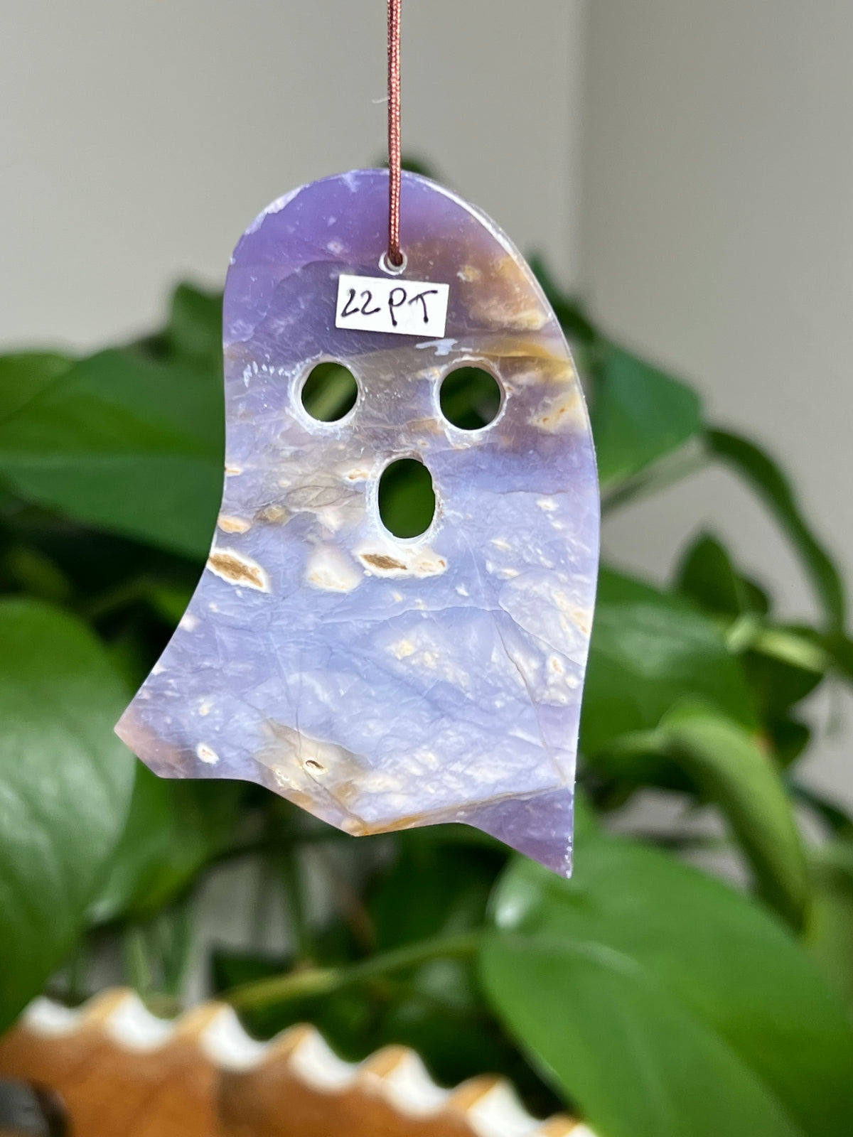 Purple Chalcedony Ghost Ornaments