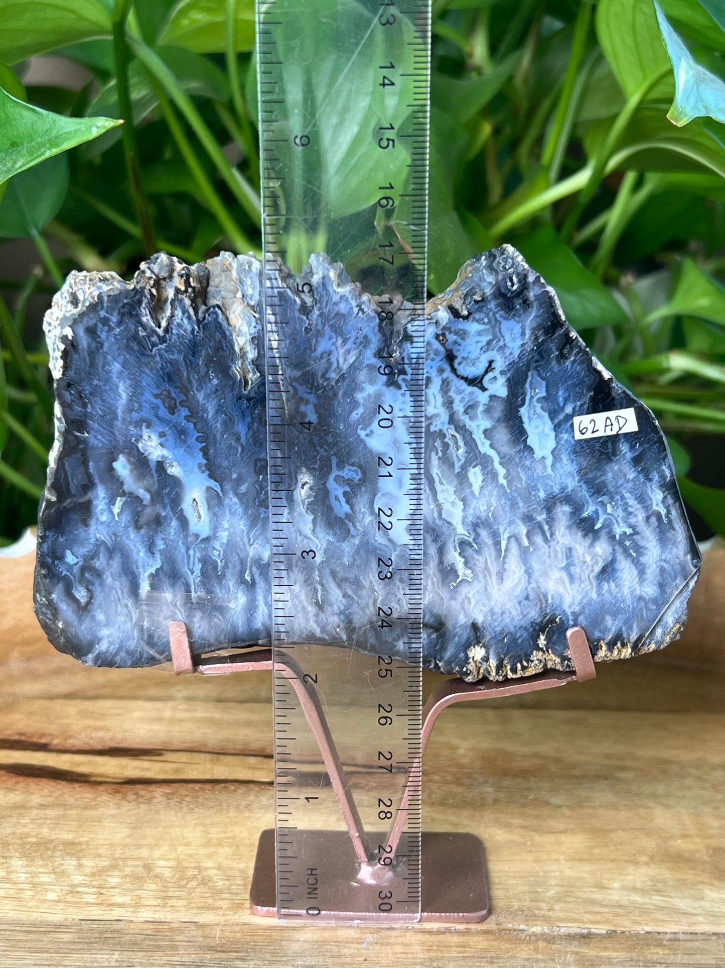 Blue Plume Agate Slab