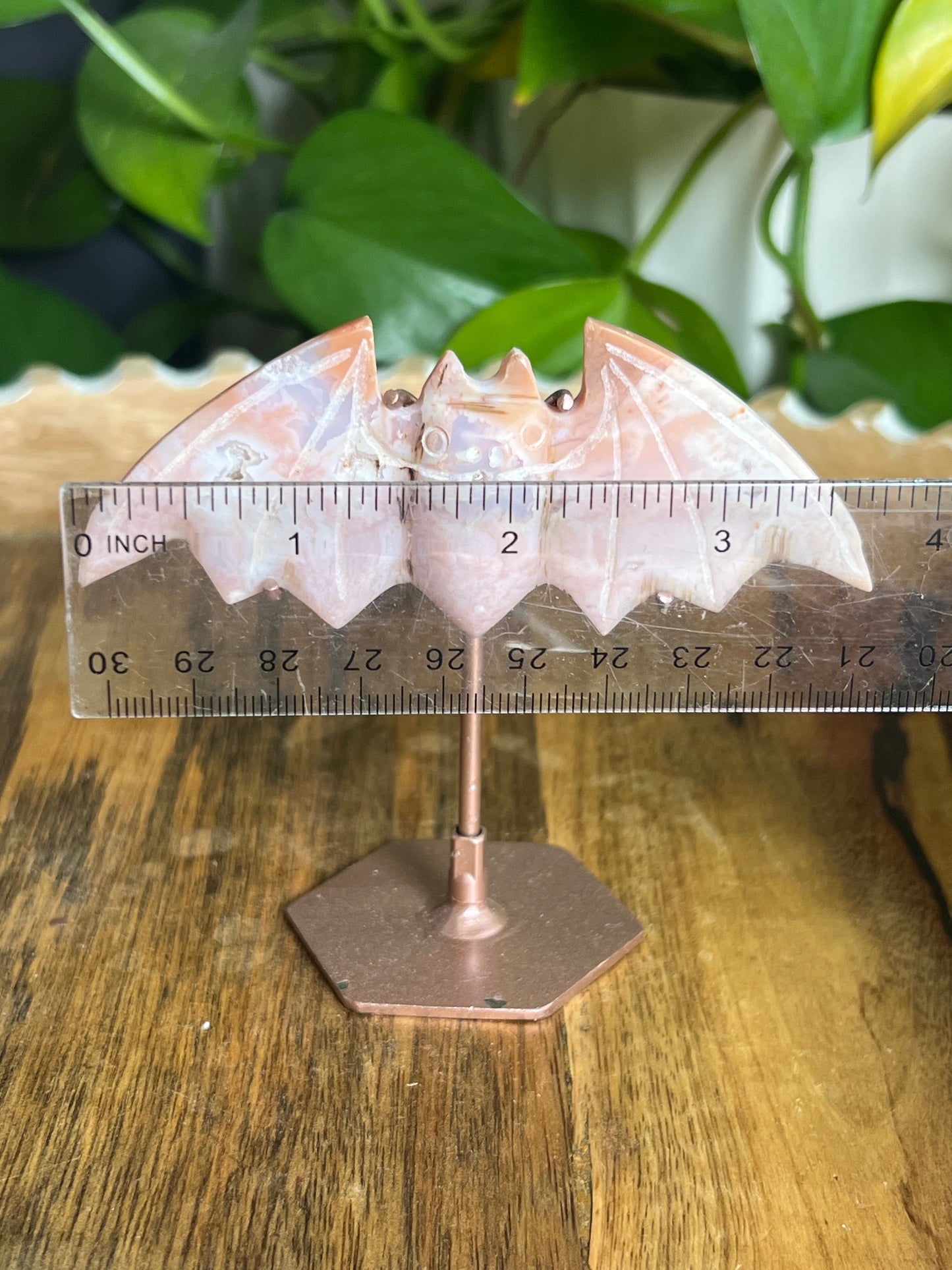 Pink Carnelian Bat
