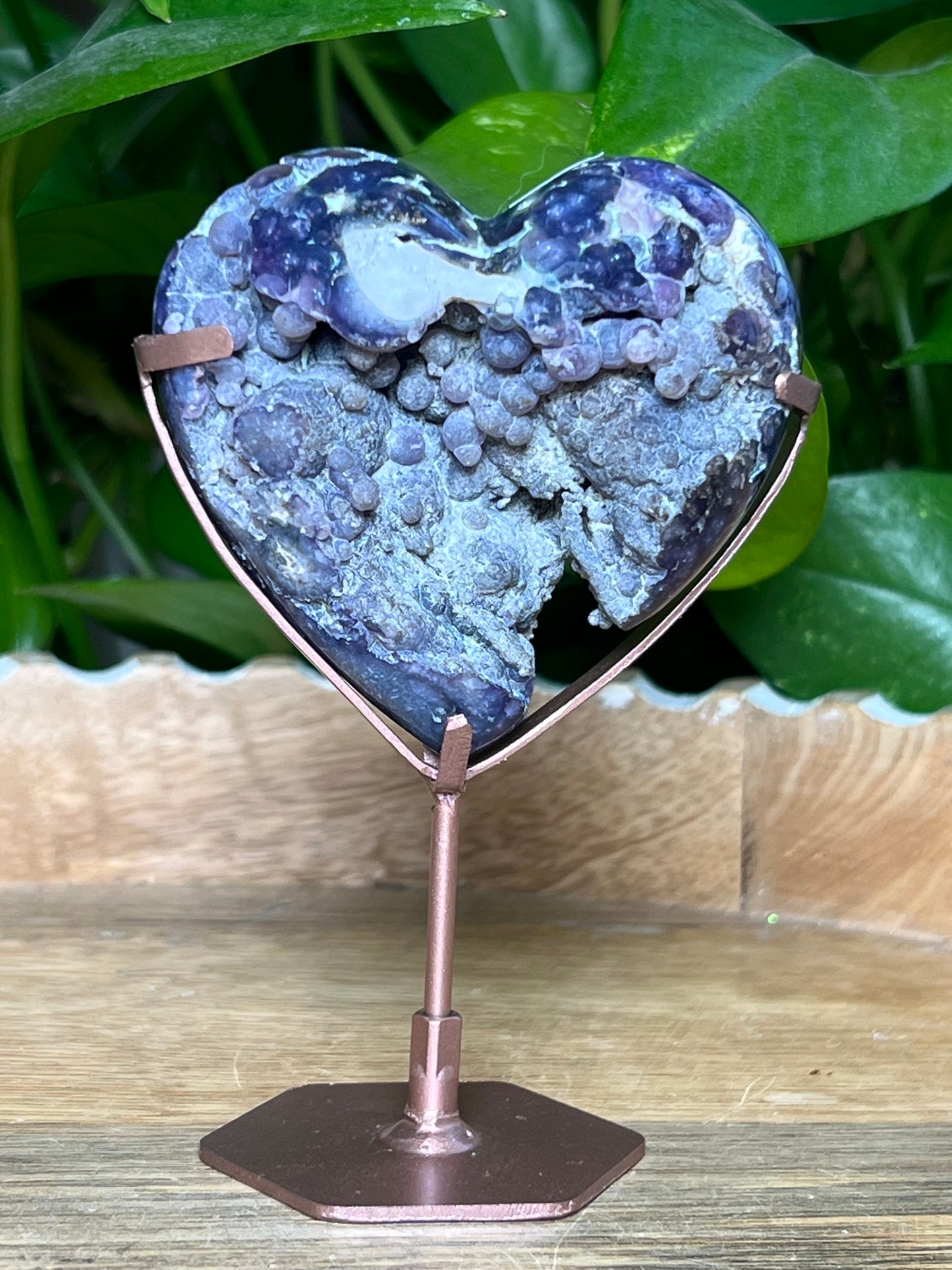 Grape Agate Heart