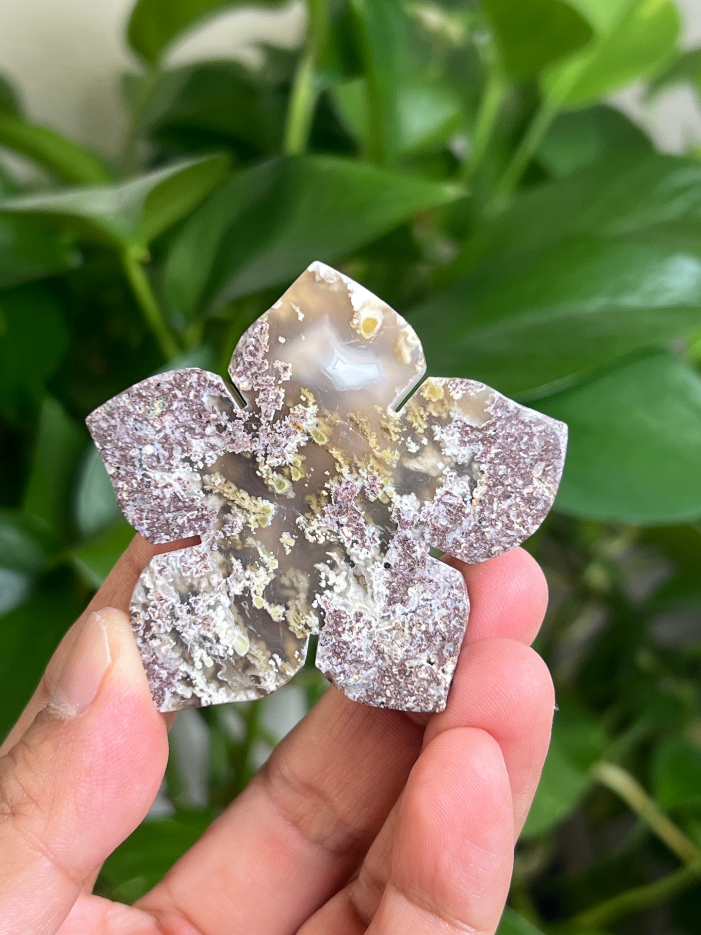 Scenic Moss Agate Flower NE