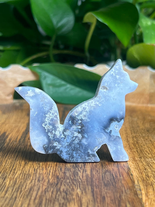 Blue Plume Agate Fox: BA