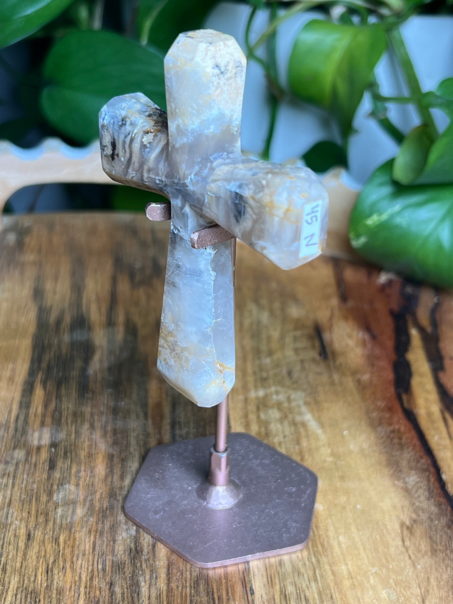 Dendritic Tiger Agate Cross