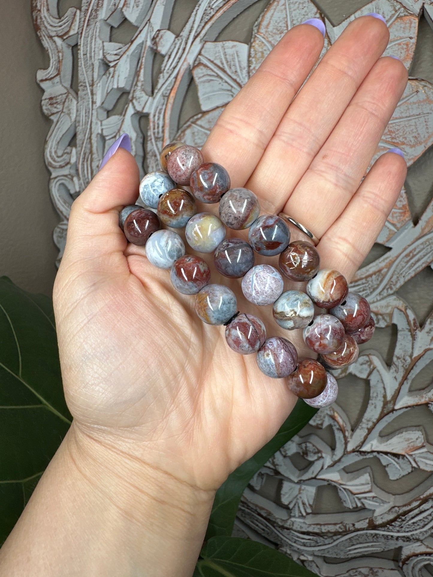 River Jasper Beaded Bracelet (12mm)