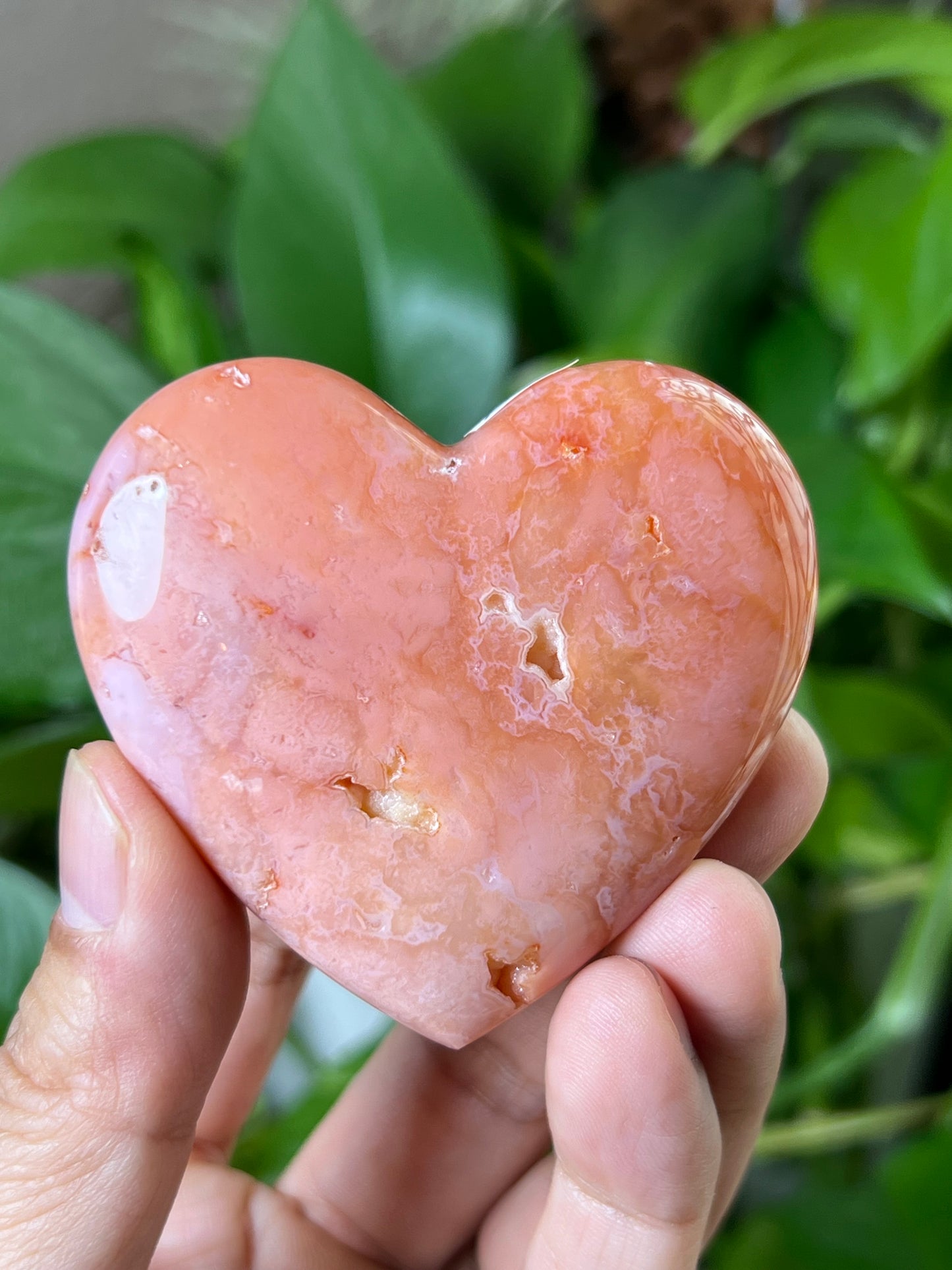 Pink Carnelian Heart
