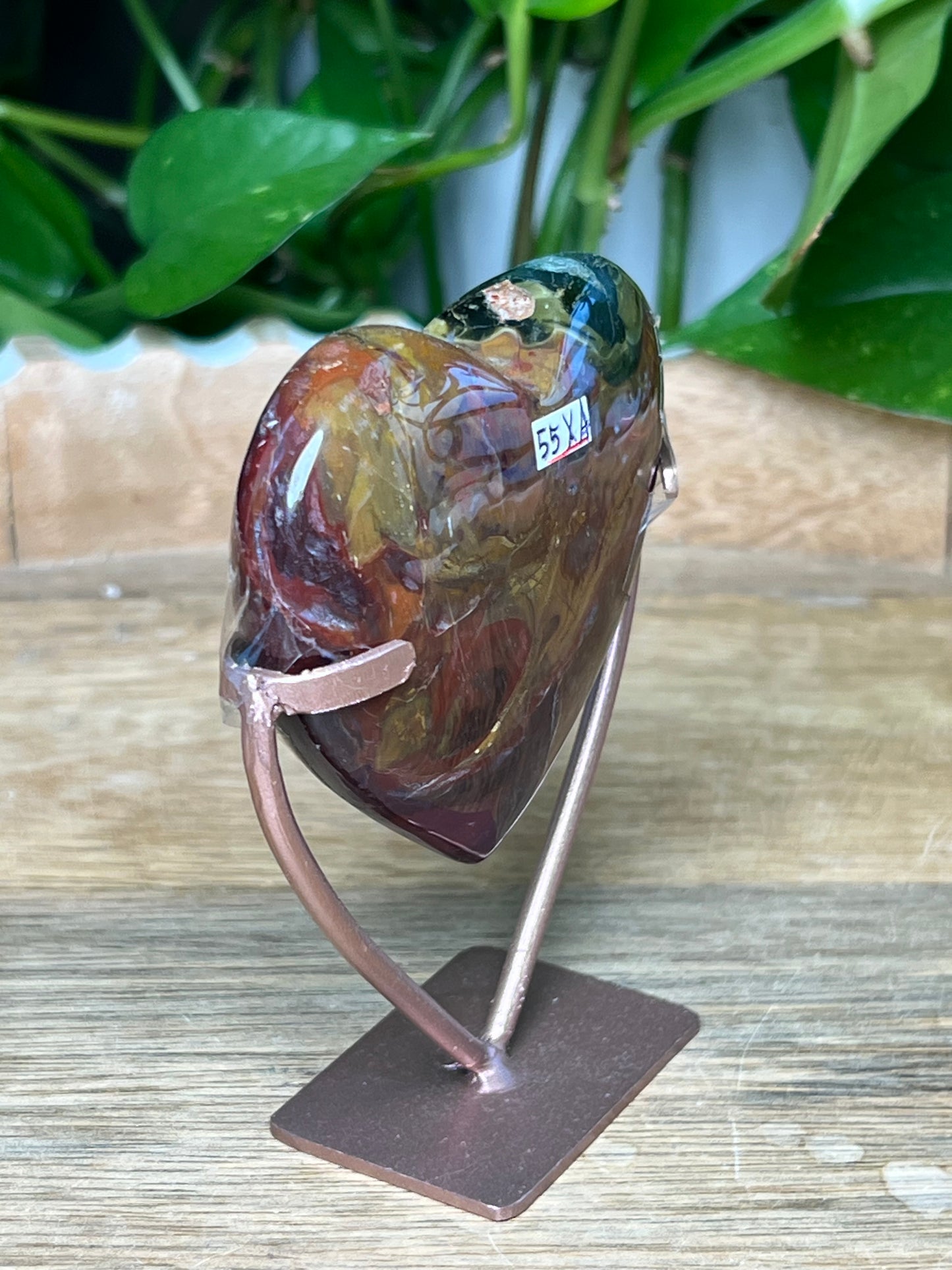 Mossy Jasper Heart