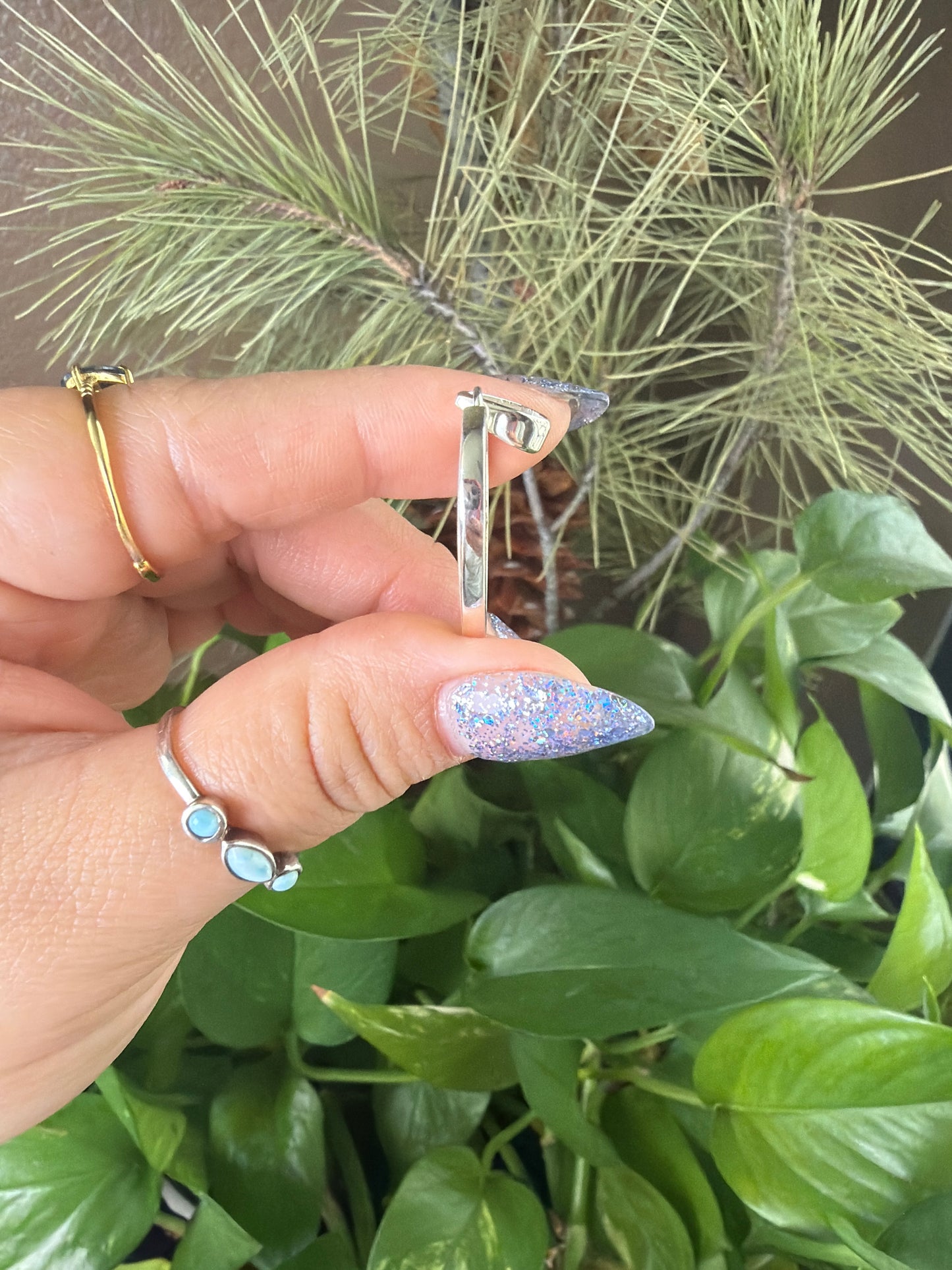 Iris Agate Heart Necklace