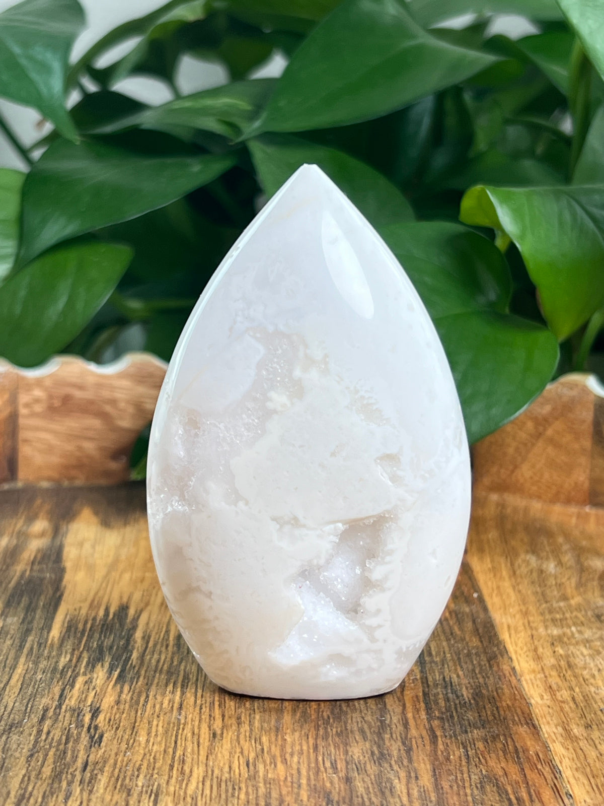 White Plume Agate Flame: G
