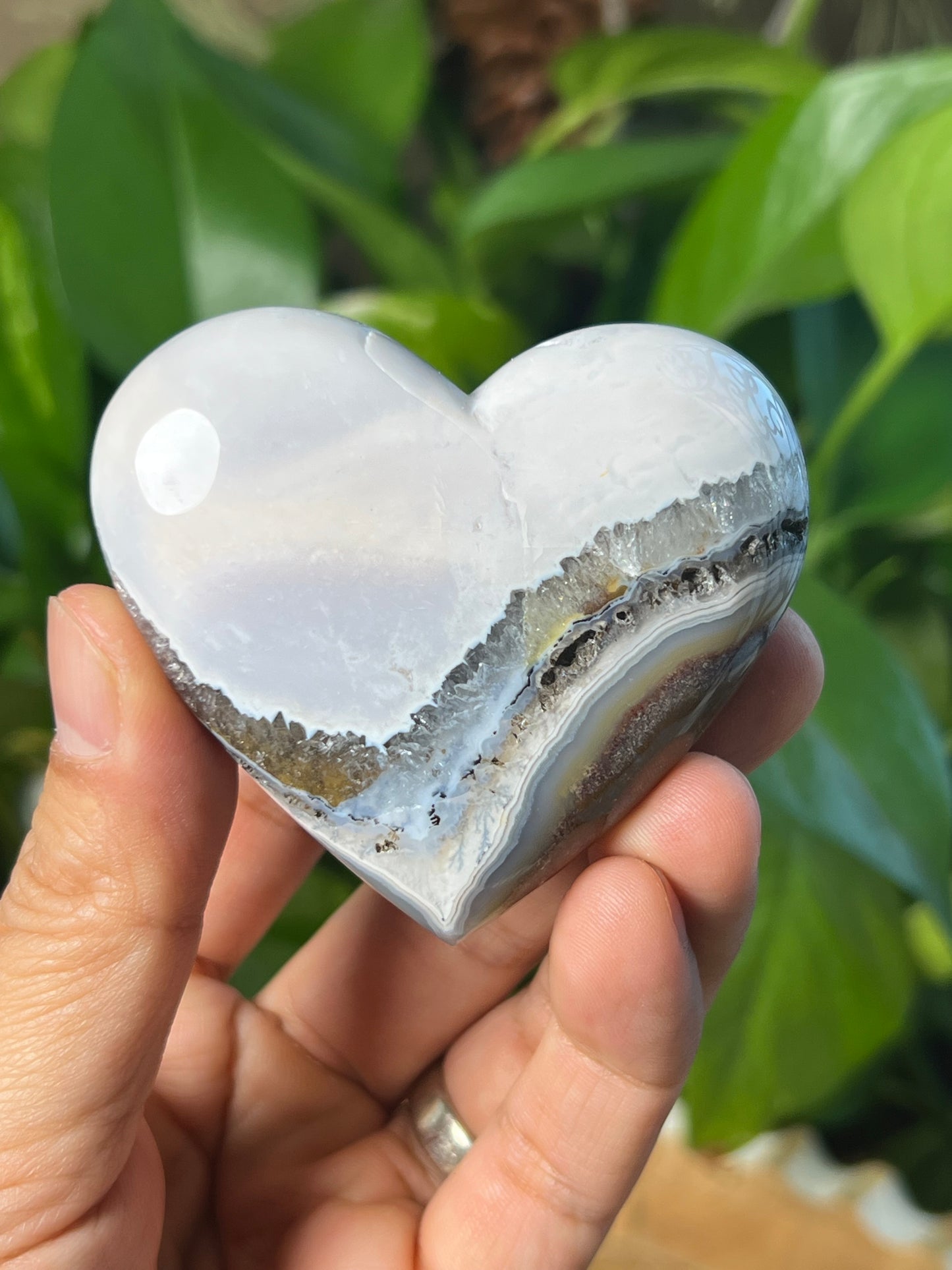Scenic Moss Agate Heart