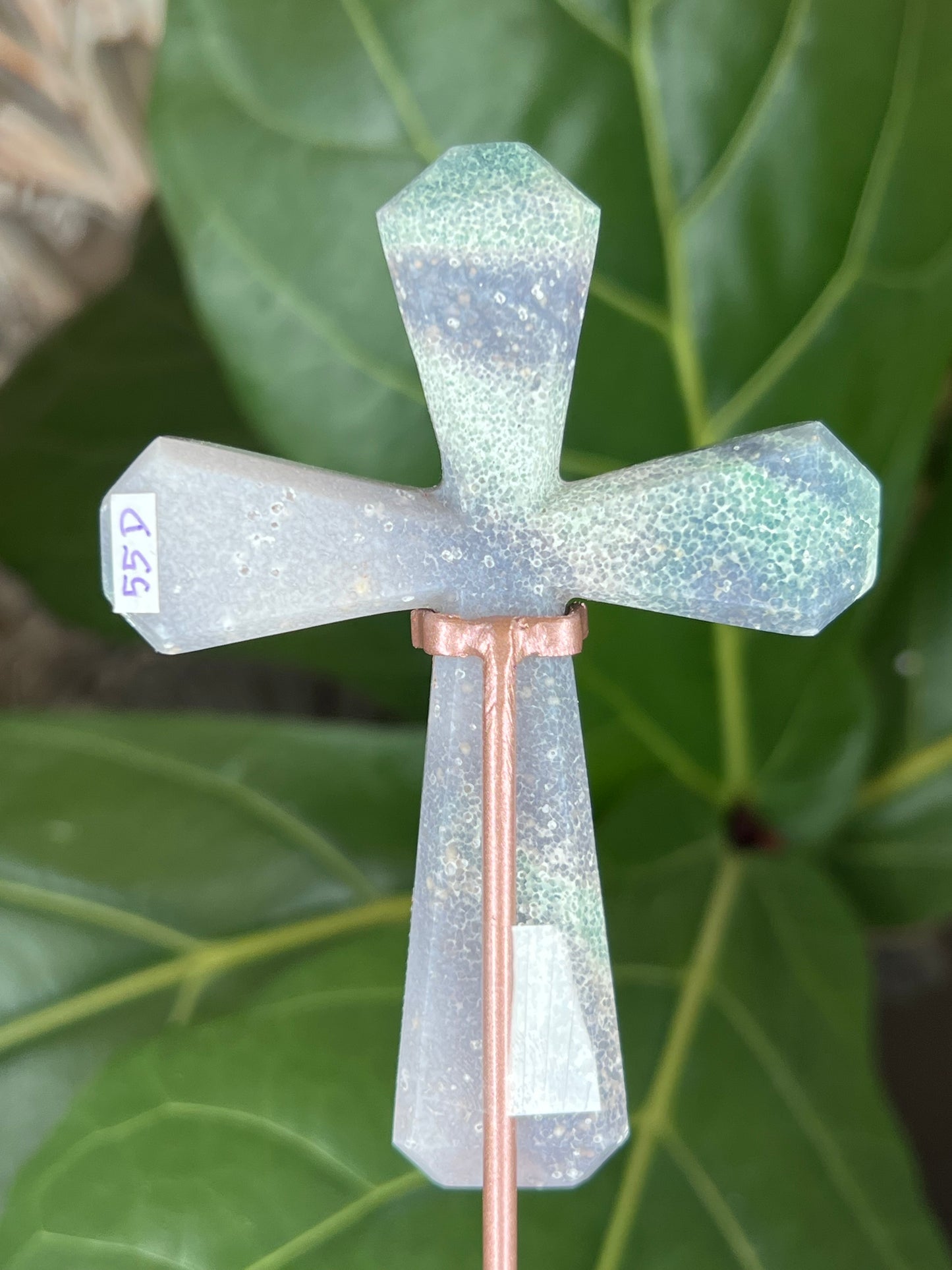 Grape Agate Cross