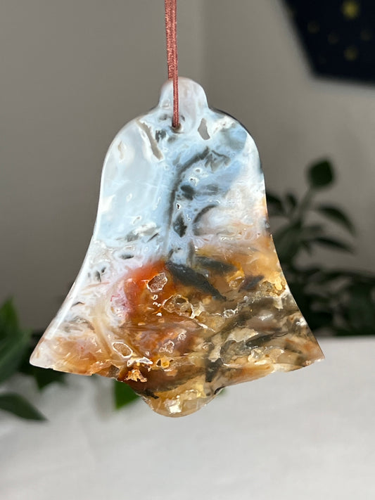 Rainbow Plume Agate Ornament