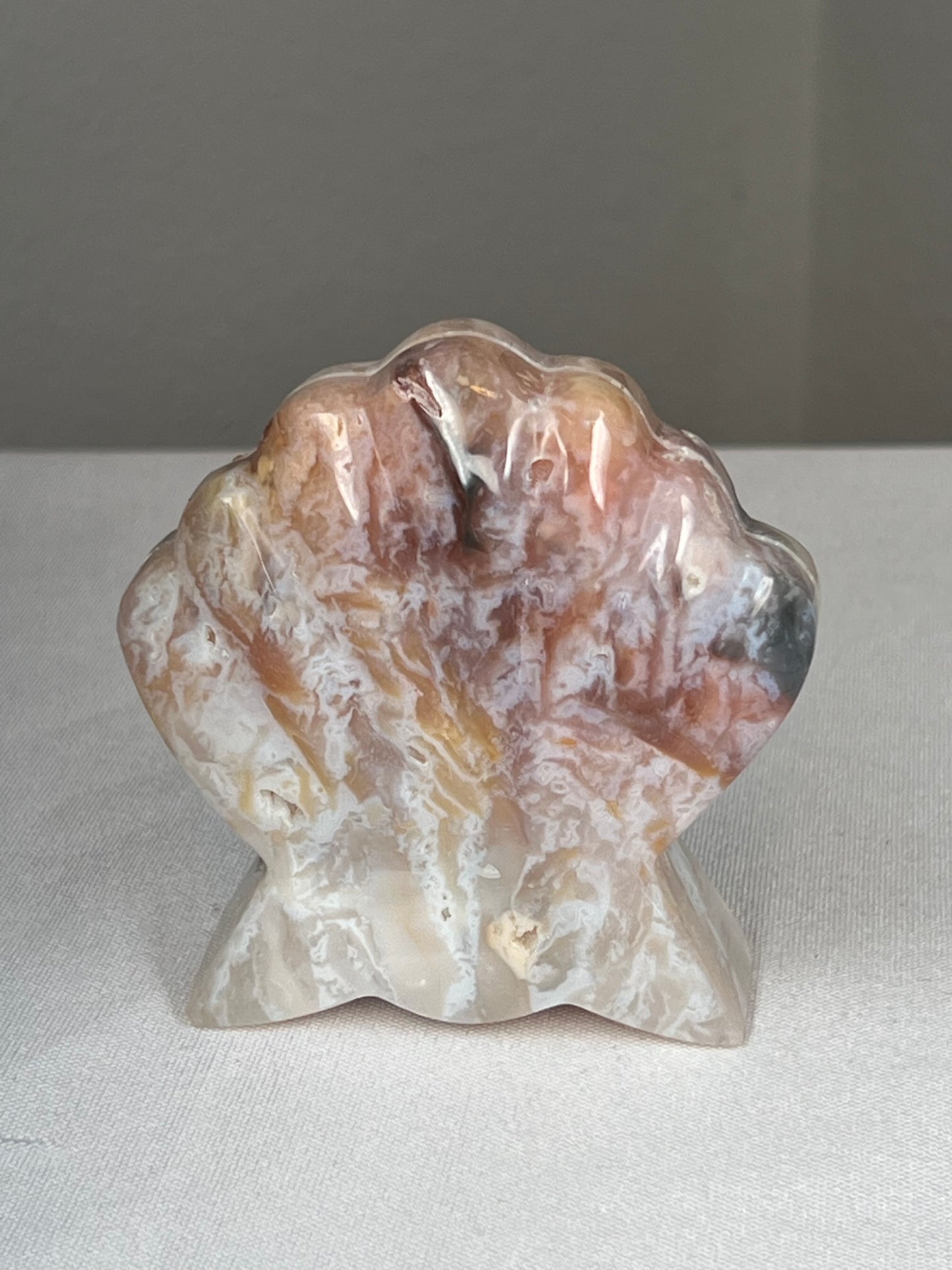 Rainbow Plume Agate Shell