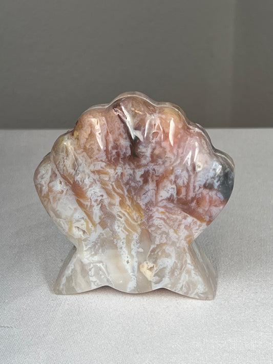 Rainbow Plume Agate Shell