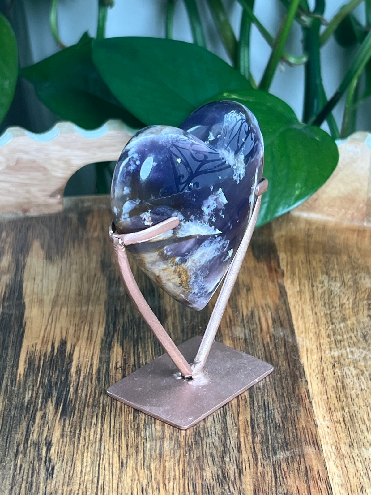Purple Chalcedony Heart: MM