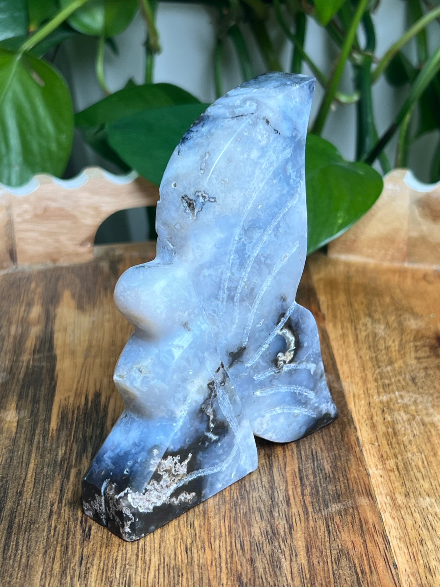 Blue Plume Agate Fairy: T
