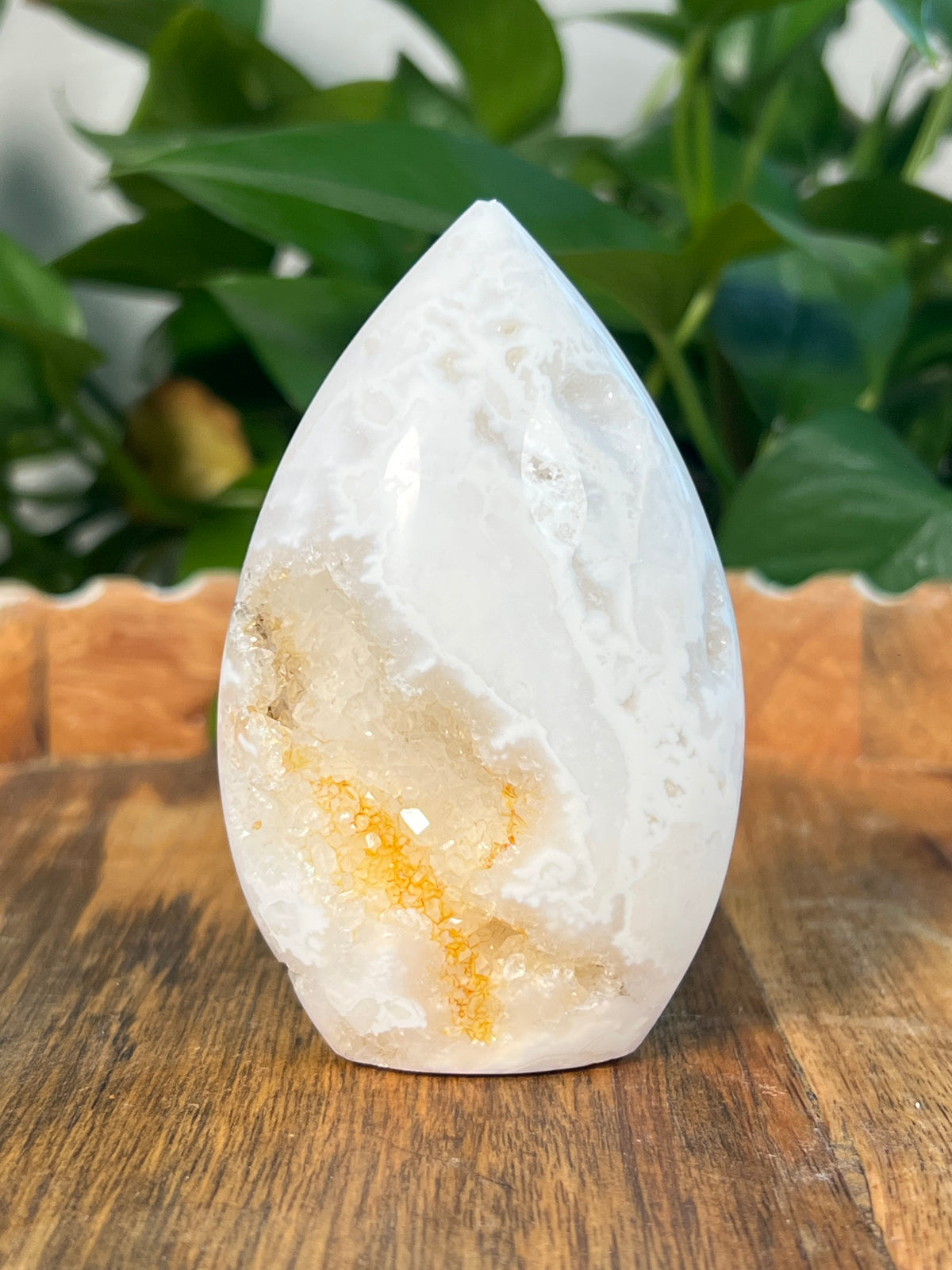 White Plume Agate Flames