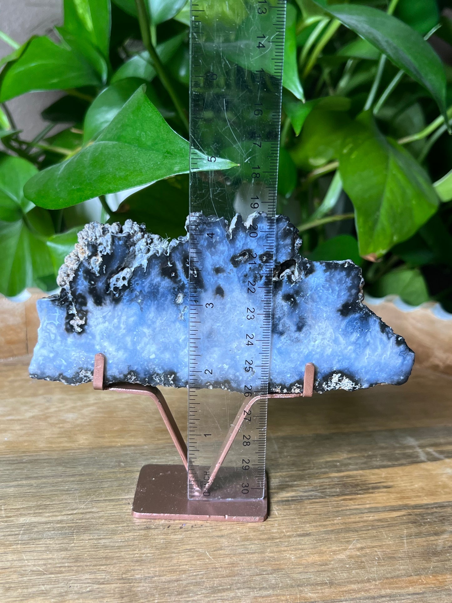 Blue Plume Agate Slab