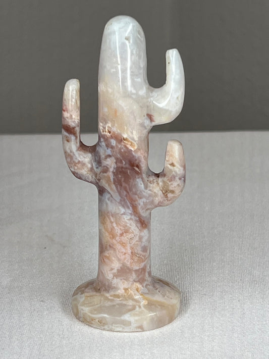 Rainbow Plume Agate Cactus