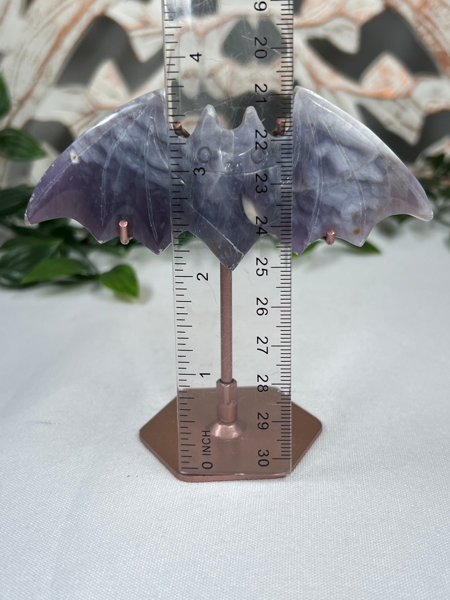 Purple Chalcedony Bat