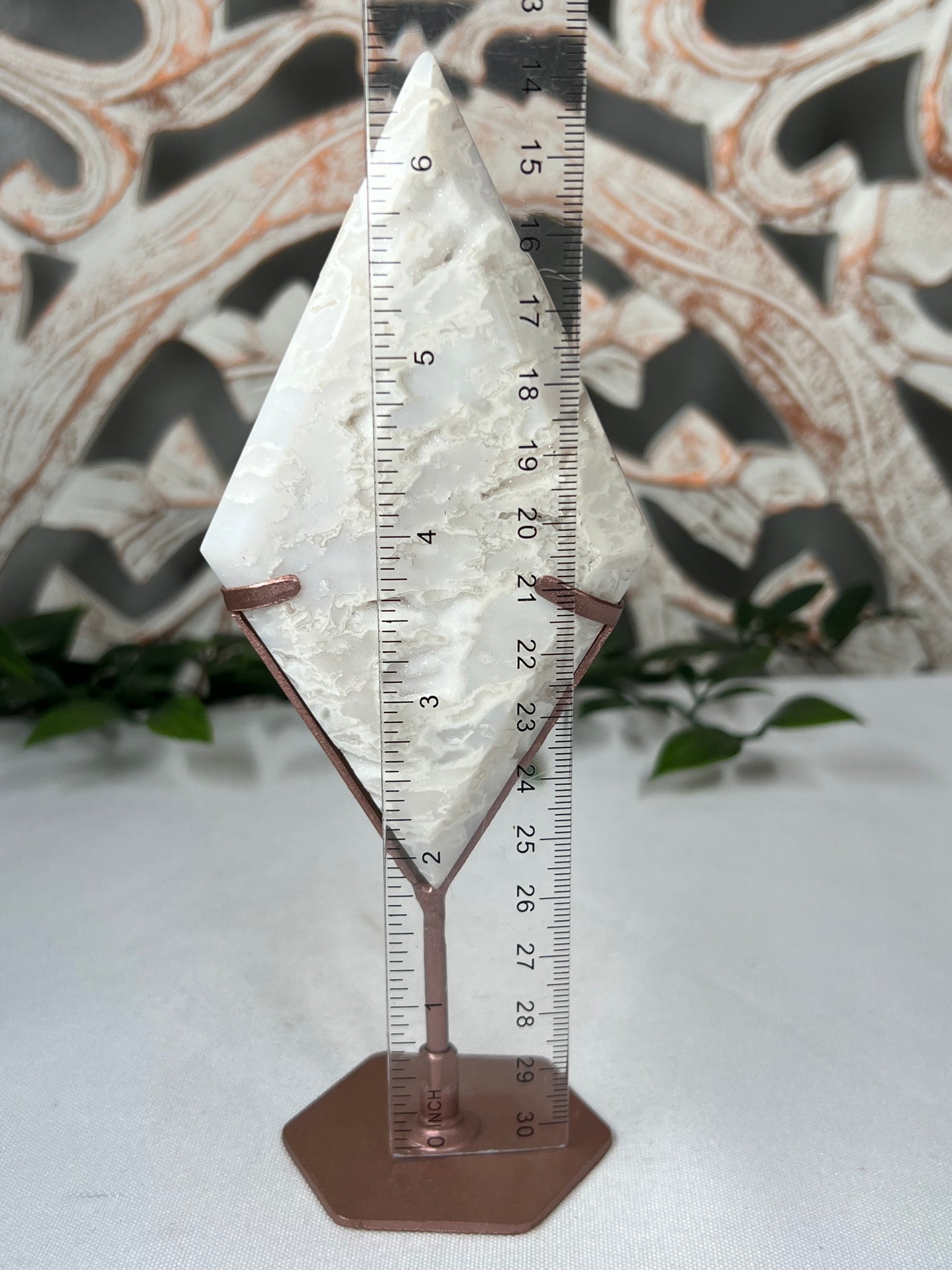 White Plume Agate Diamond