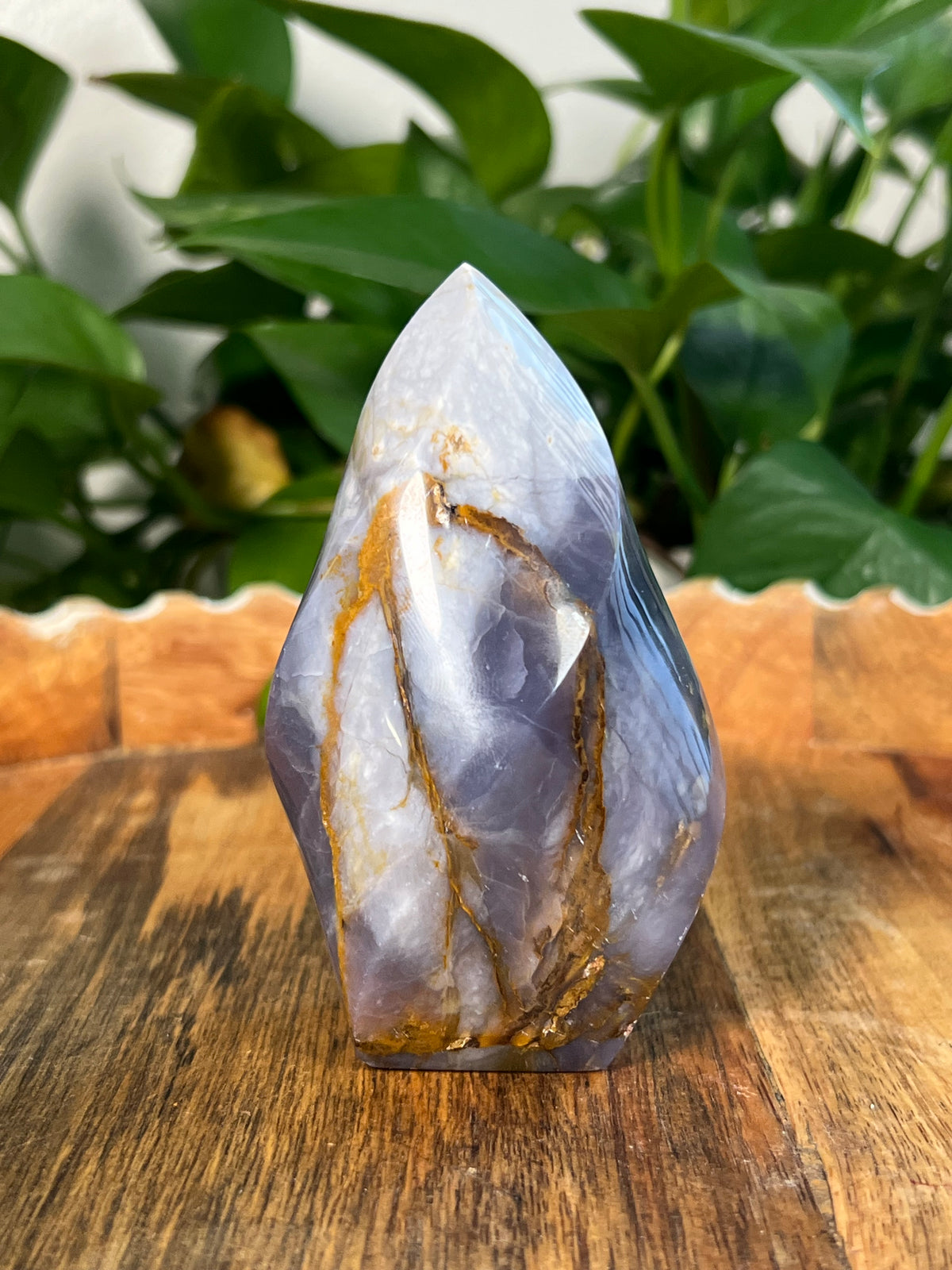 Purple Chalcedony Flame: Bi