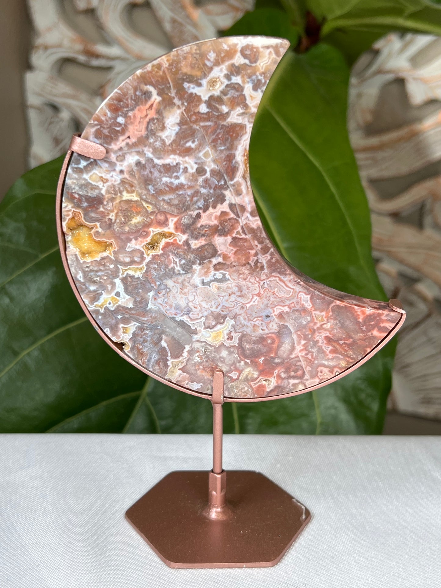 Sumatra Plume Agate Moon