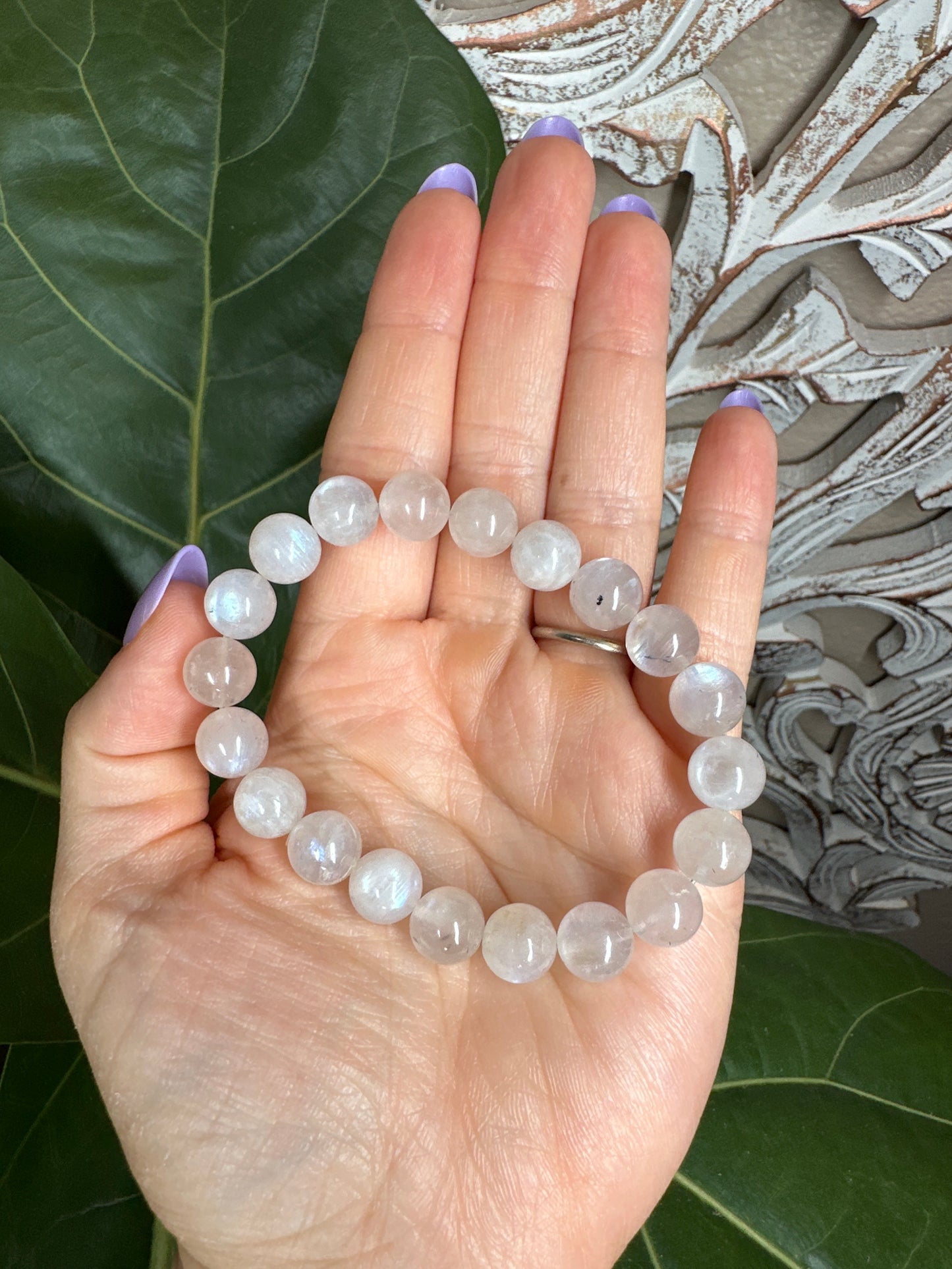 Moonstone Beaded Bracelet (10mm)